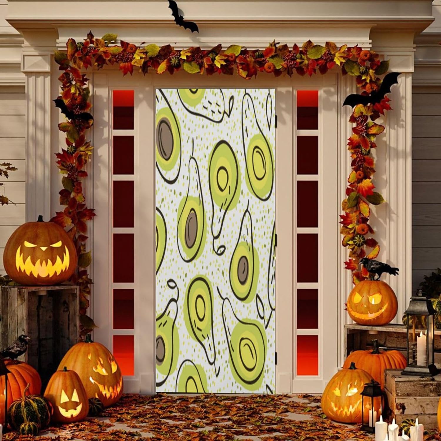 Susiyo Halloween Door Cover 32x79 in Stretch Fabric