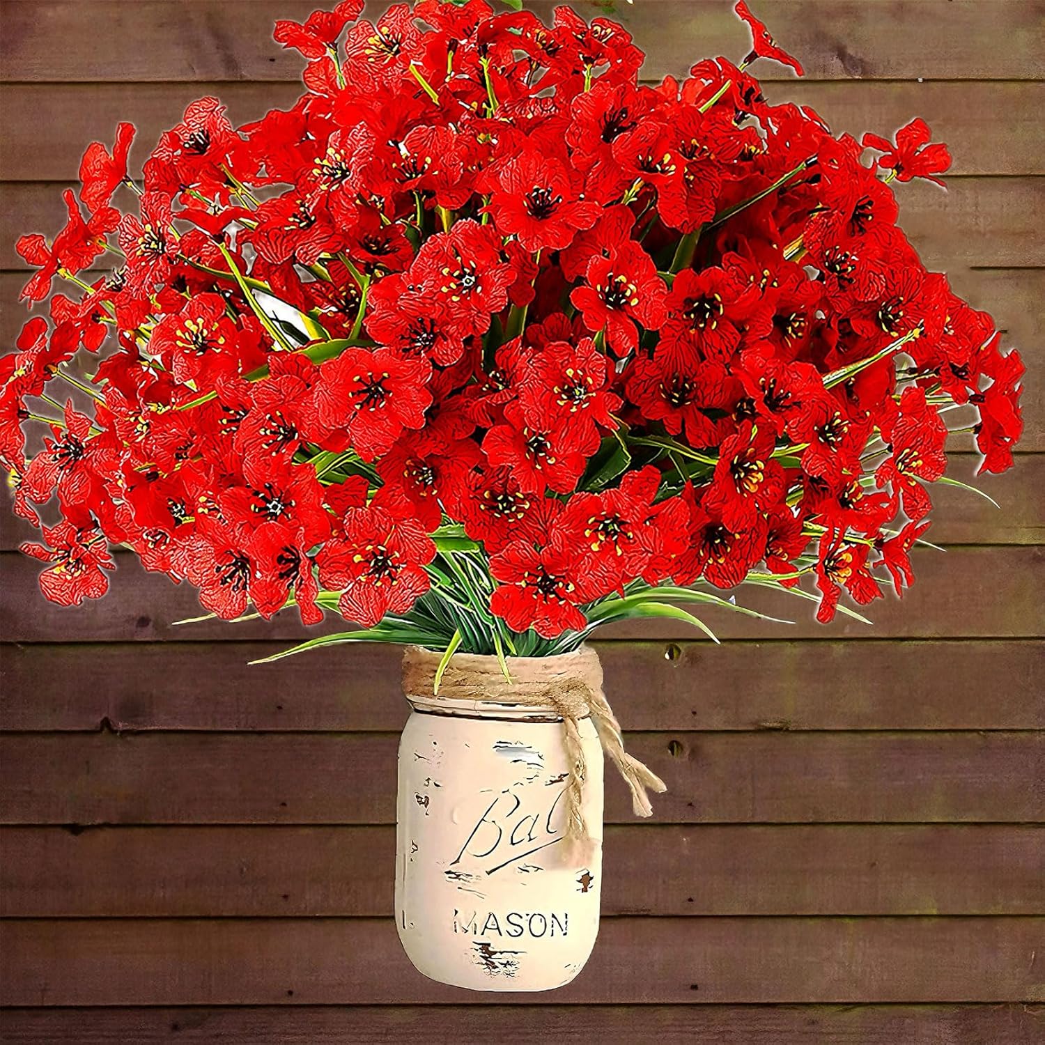 Yimingjin 12 Bundle Artificial Daffodils UV Resistant Outdoor Decor
