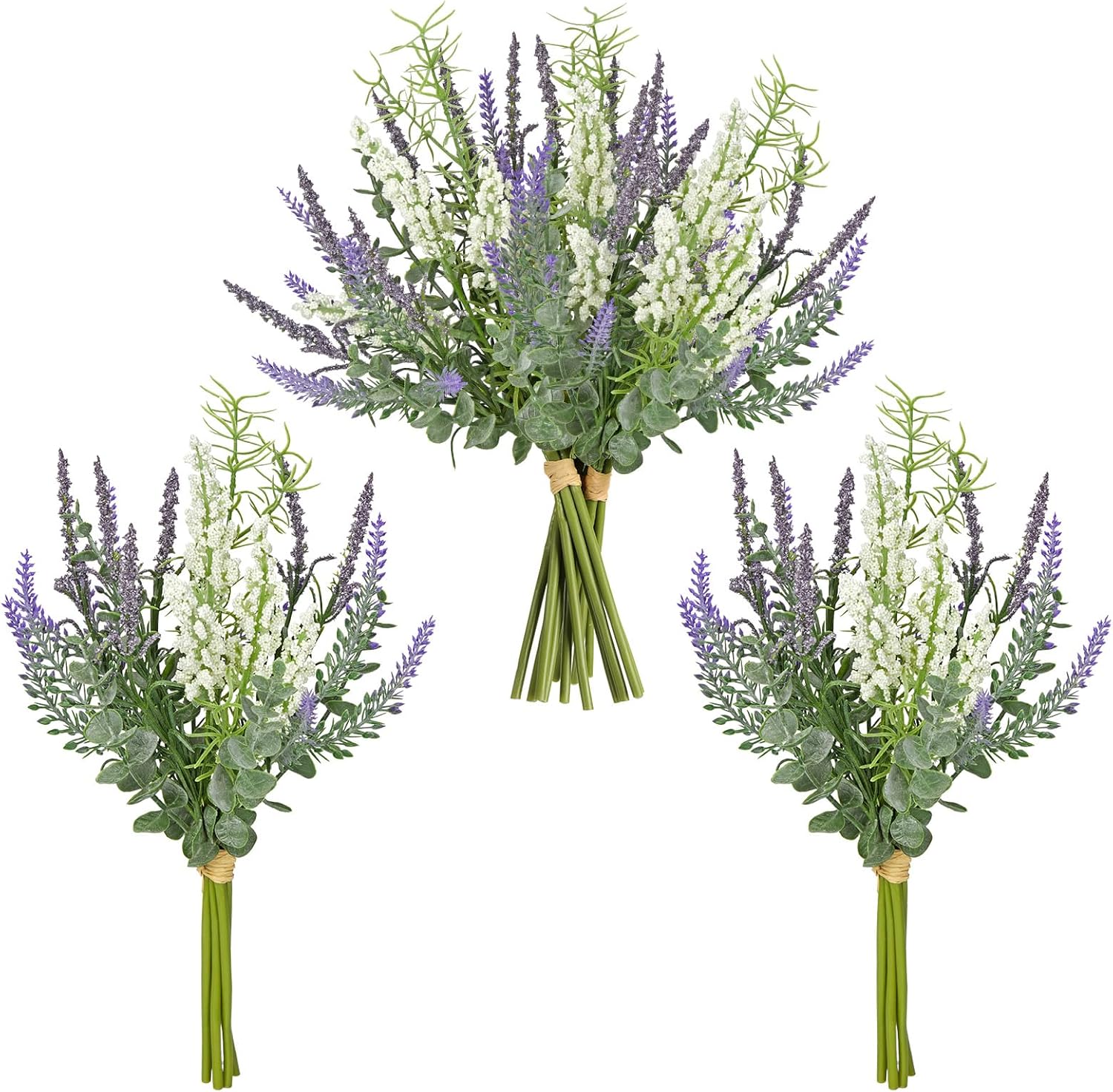 Hollyone 3 Bundle Artificial Lavender Stems Bouquet
