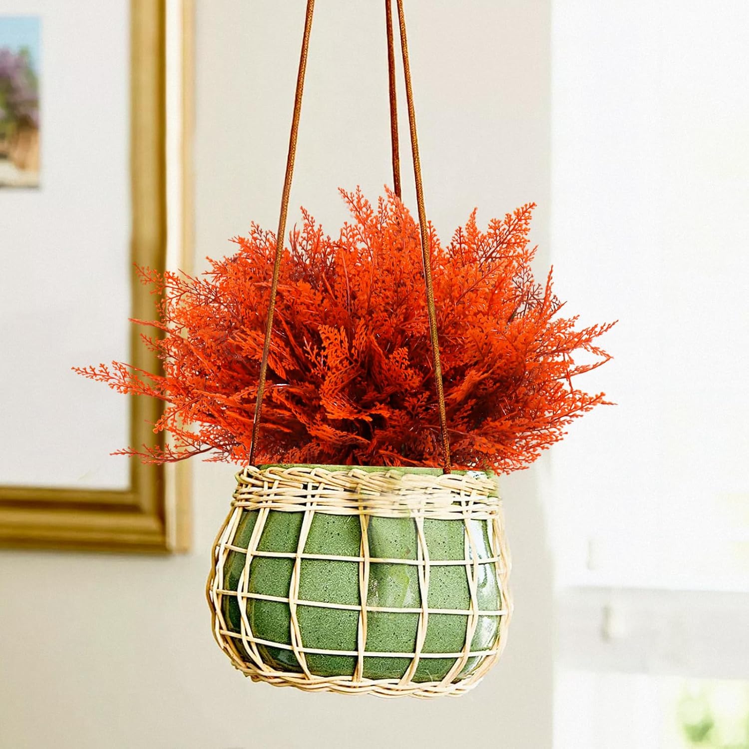 HIDARIRYO 14 Pcs Artificial Plants for Outdoor Decoration