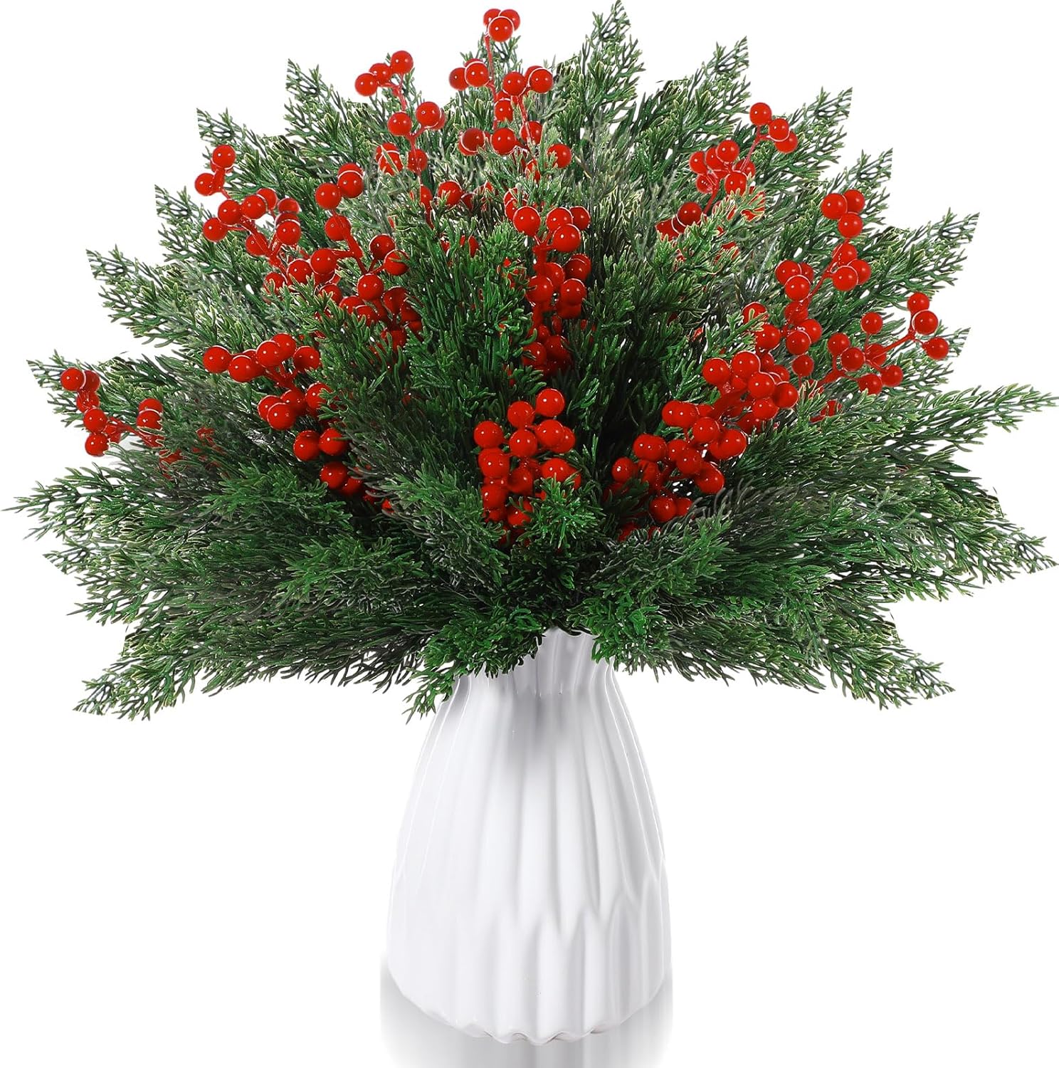 Ceenna 60 Pcs Artificial Christmas Flowers Set