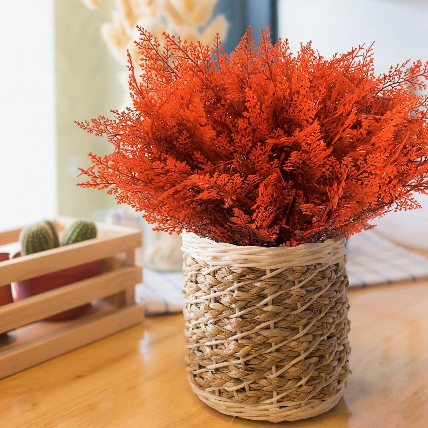 HIDARIRYO 14 Pcs Artificial Plants for Outdoor Decoration