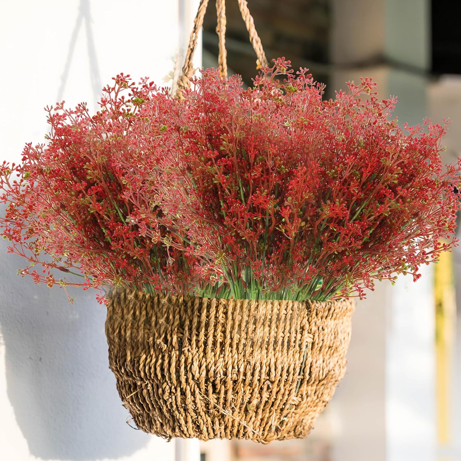 XEOLIAN Artificial Plants 12 Bundles UV Resistant Faux Greenery for Indoor Outdoor Decor