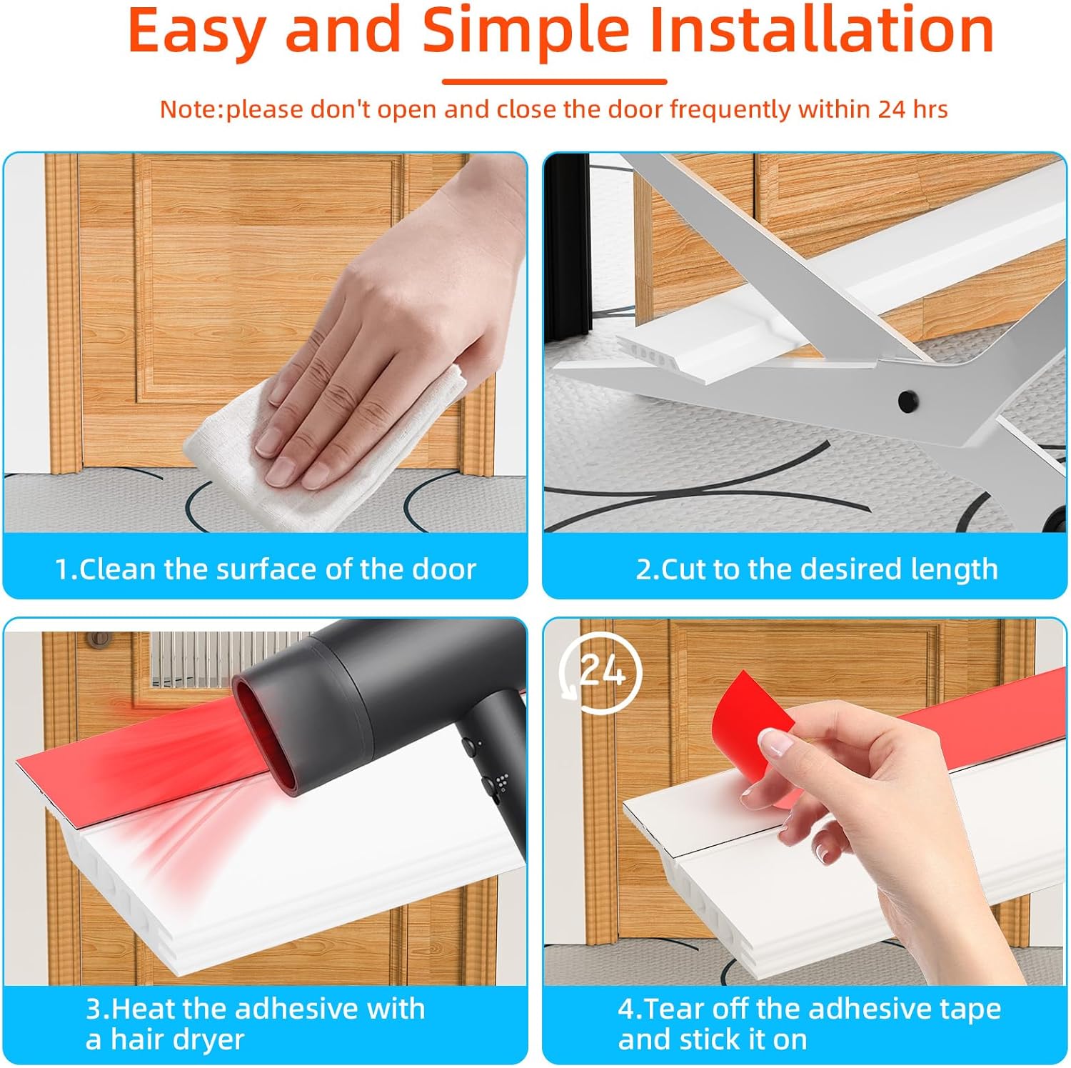 Cyzarize Door Draft Stopper 78 Inch White