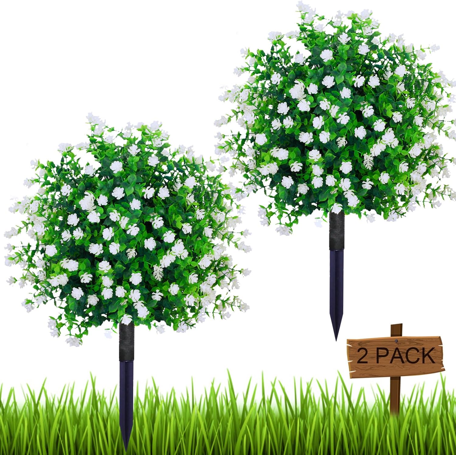 Ronyila Artificial Topiary Ball Trees Set of 2