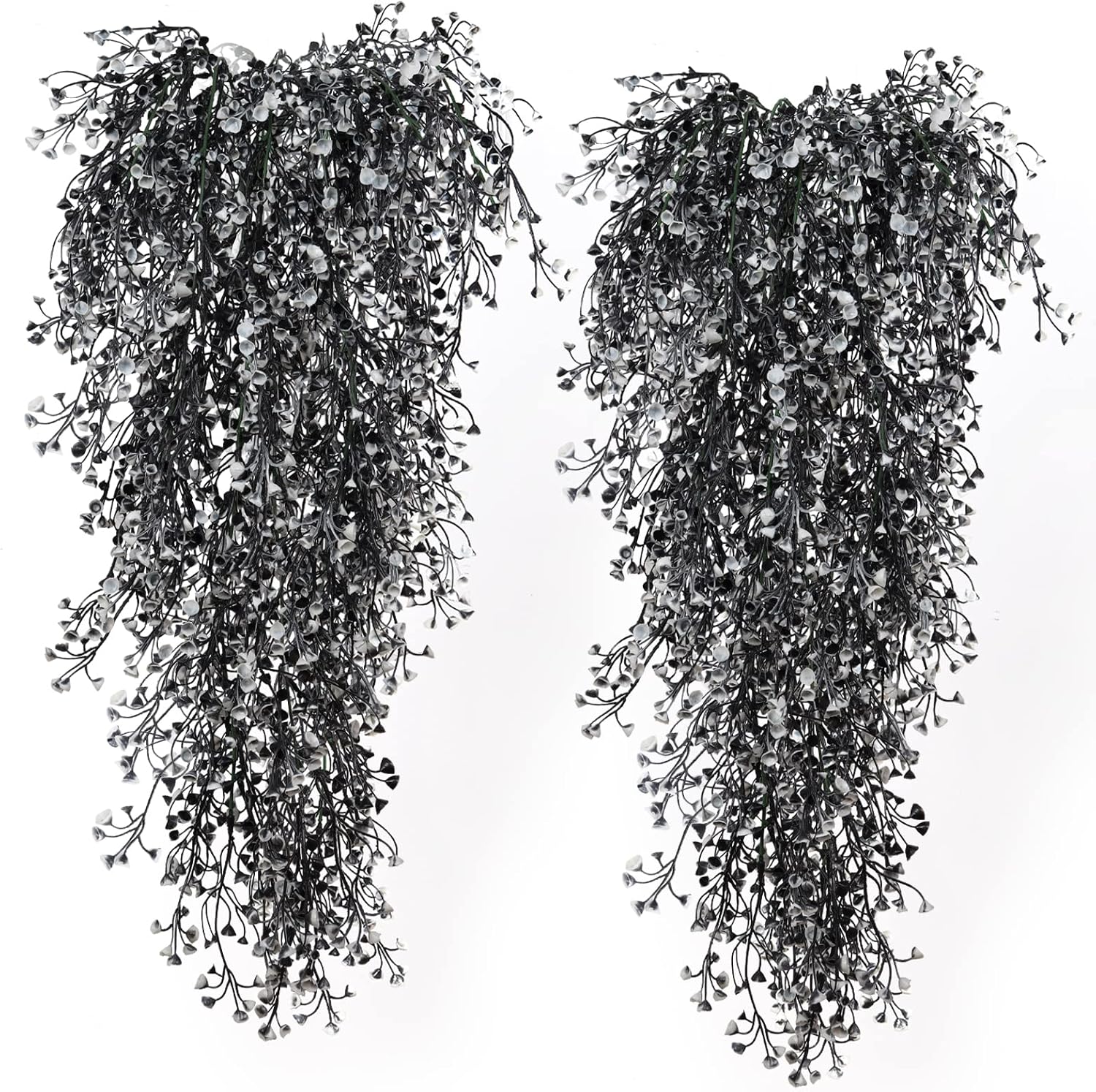 RECUTMS Artificial Hanging Plants 4 Pcs Fake Ferns Wall Decor