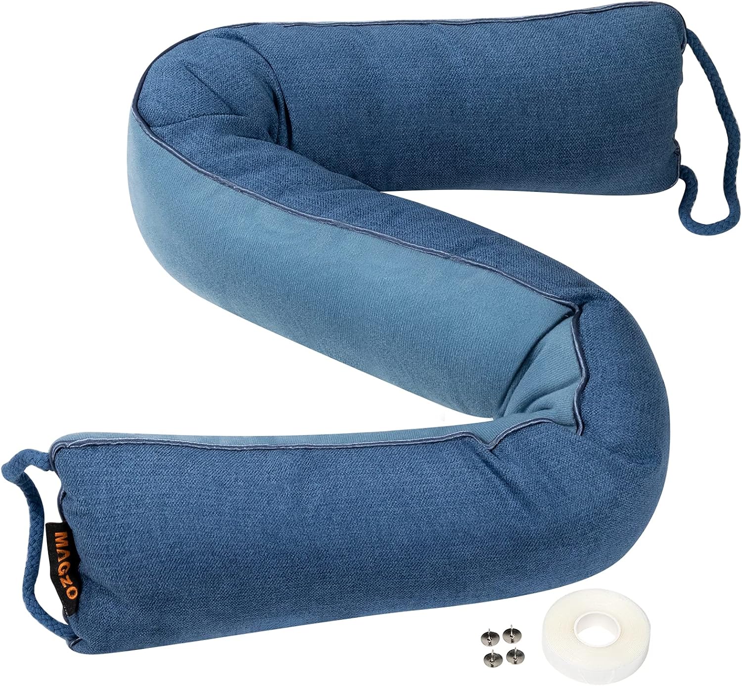 MAGZO Door Draft Stopper 36 Inch Blue Wind Blocker