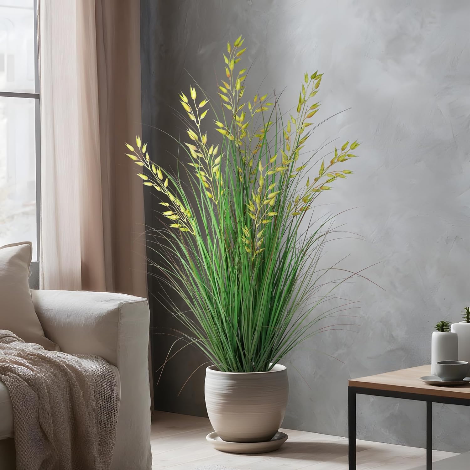 Tall Artificial Wheat Grass Plant for Indoor and Outdoor Decor 47 Inches 1PCS