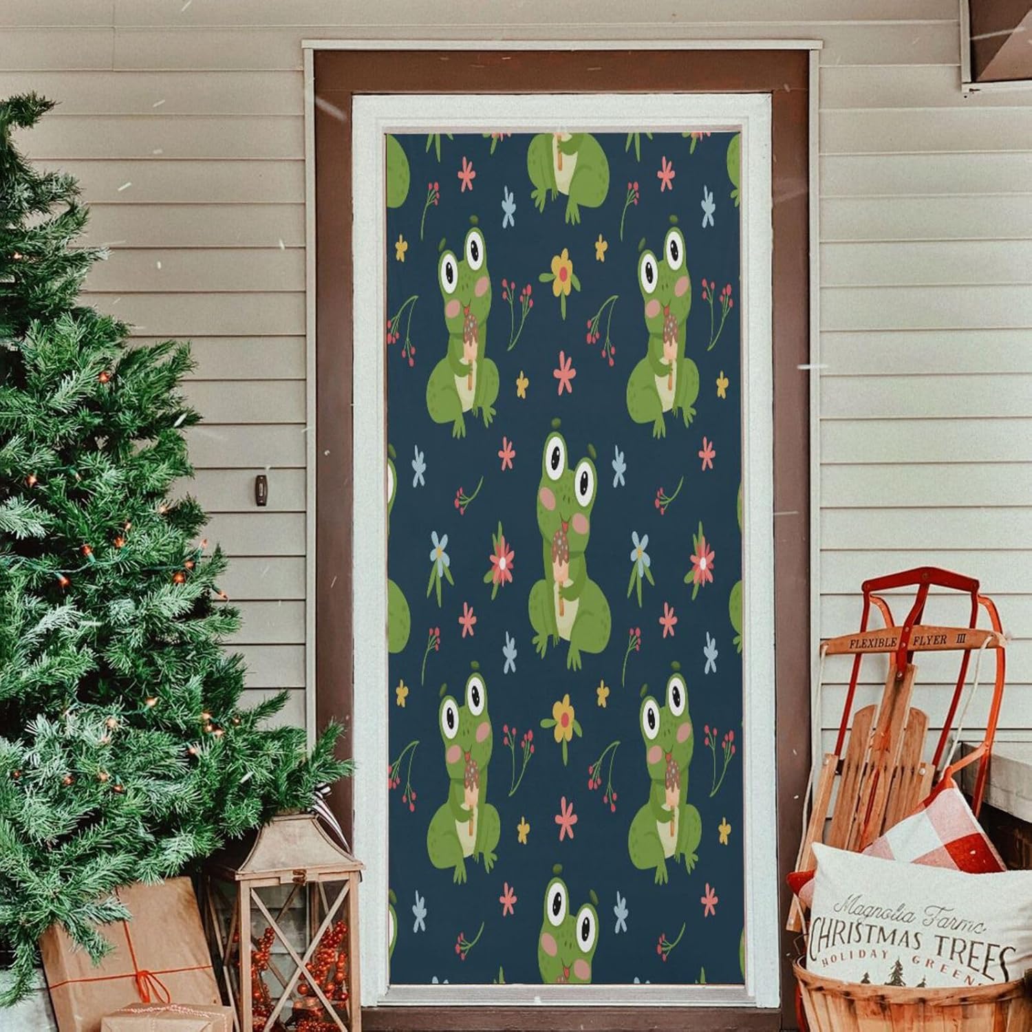 Susiyo Cute Frog Halloween Door Cover 32x79 In