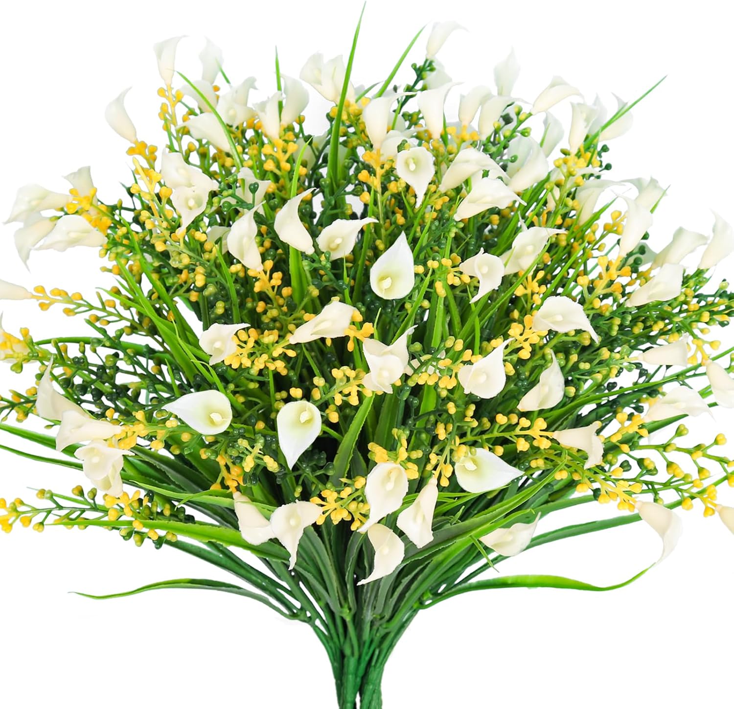 RECUTMS 12 Bundle UV Resistant Artificial Calla Lily Flowers for Home and Garden