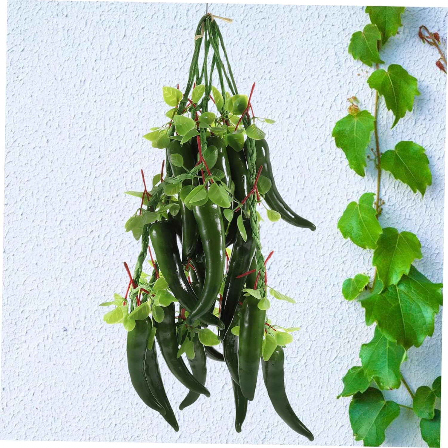 5pcs Artificial Chili Pepper Wall Hanging Decor for Kitchen and Home