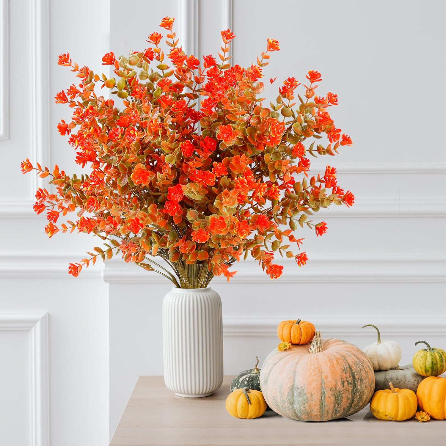 Sggvecsy 12 Bundle Artificial Eucalyptus Plants for Fall Decor