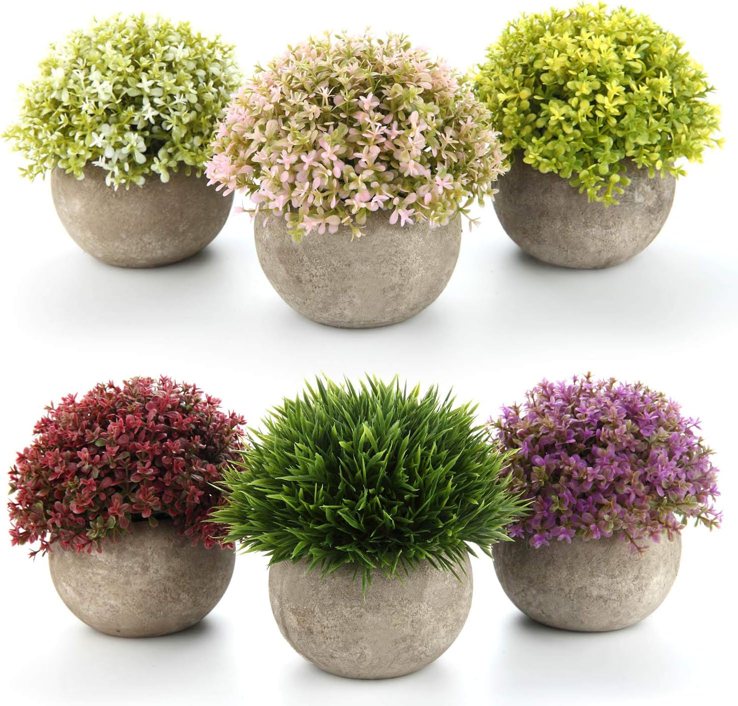 T4U Artificial Succulent Plants in Pots Set of 6
