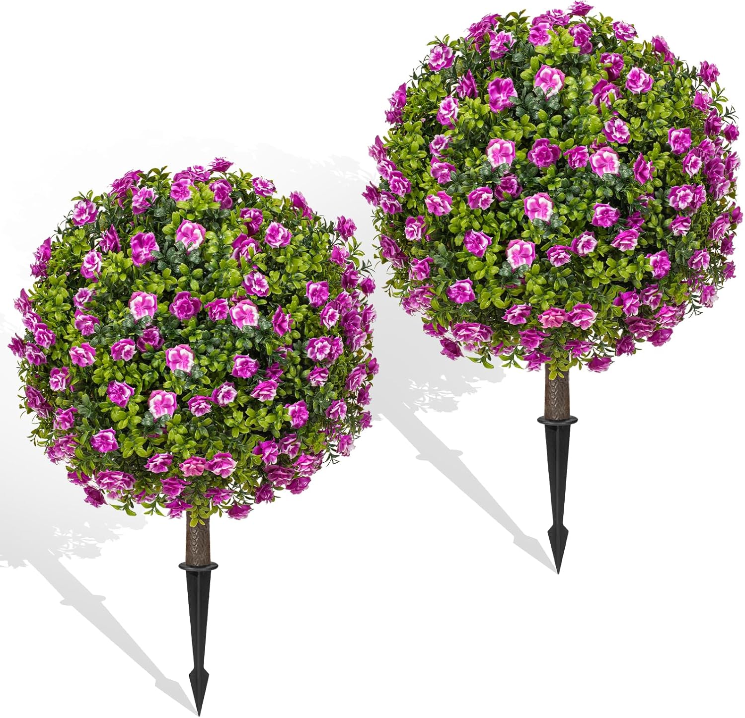 Grewyear Artificial Topiary Ball with Ground Spike Set of 2