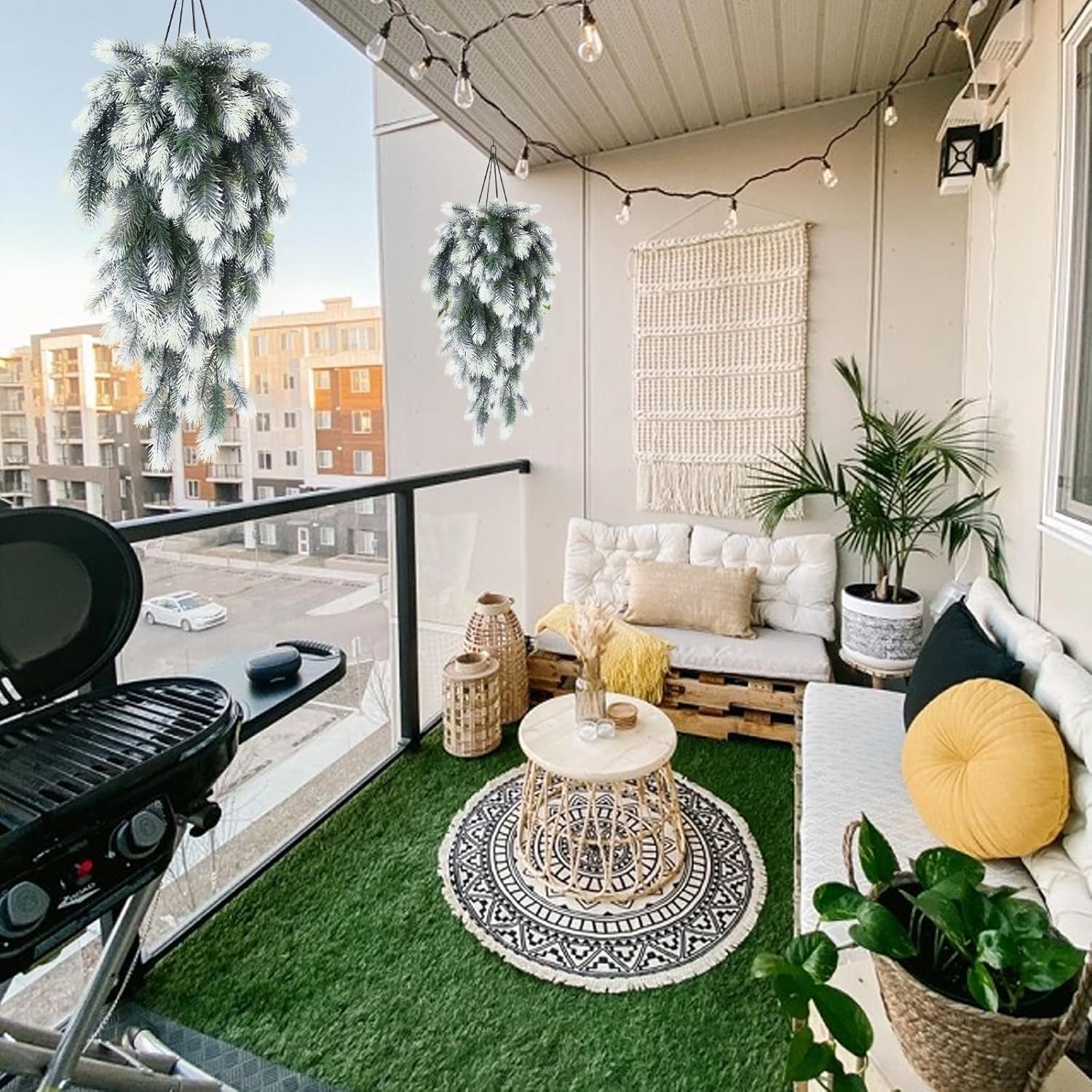 RECUTMS 2-Pack Artificial Pine Needle Branches for Christmas Decor