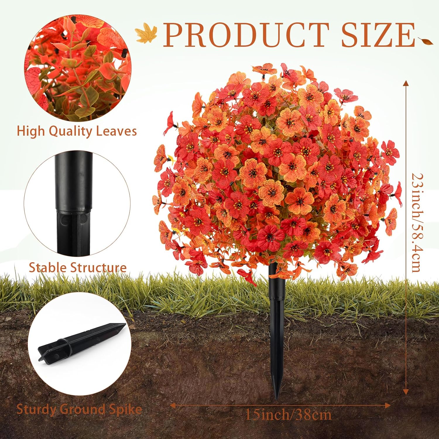 2 Pack Artificial Boxwood Trees with Fall Mums Flowers