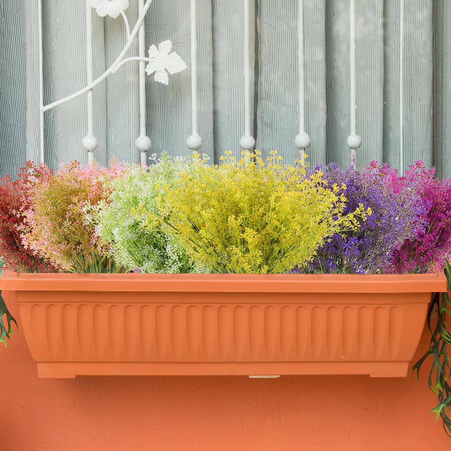 XEOLIAN Artificial Plants 12 Bundles UV Resistant Faux Greenery for Indoor Outdoor Decor