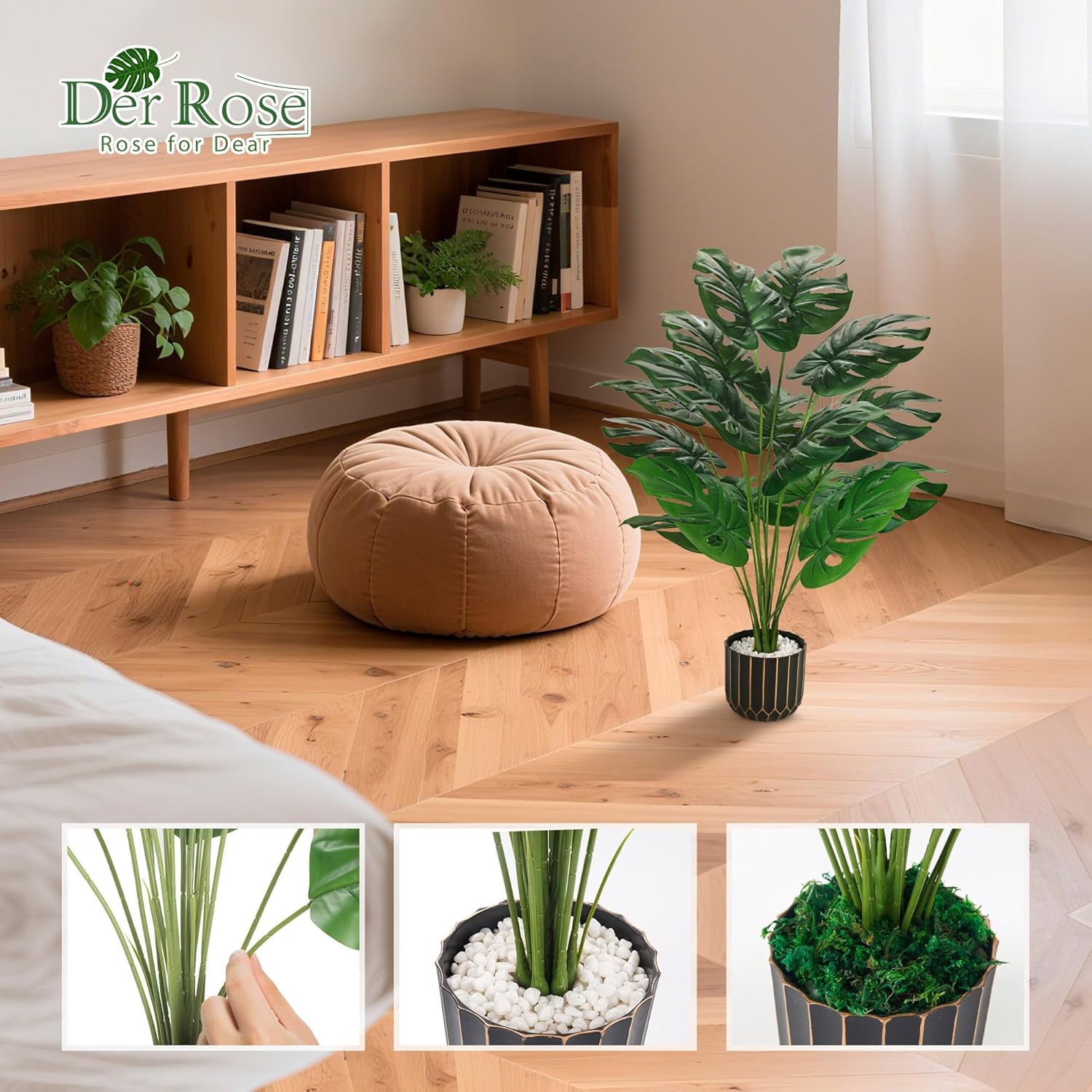 Der Rose 2 Pack 28 Inch Artificial Plants Set