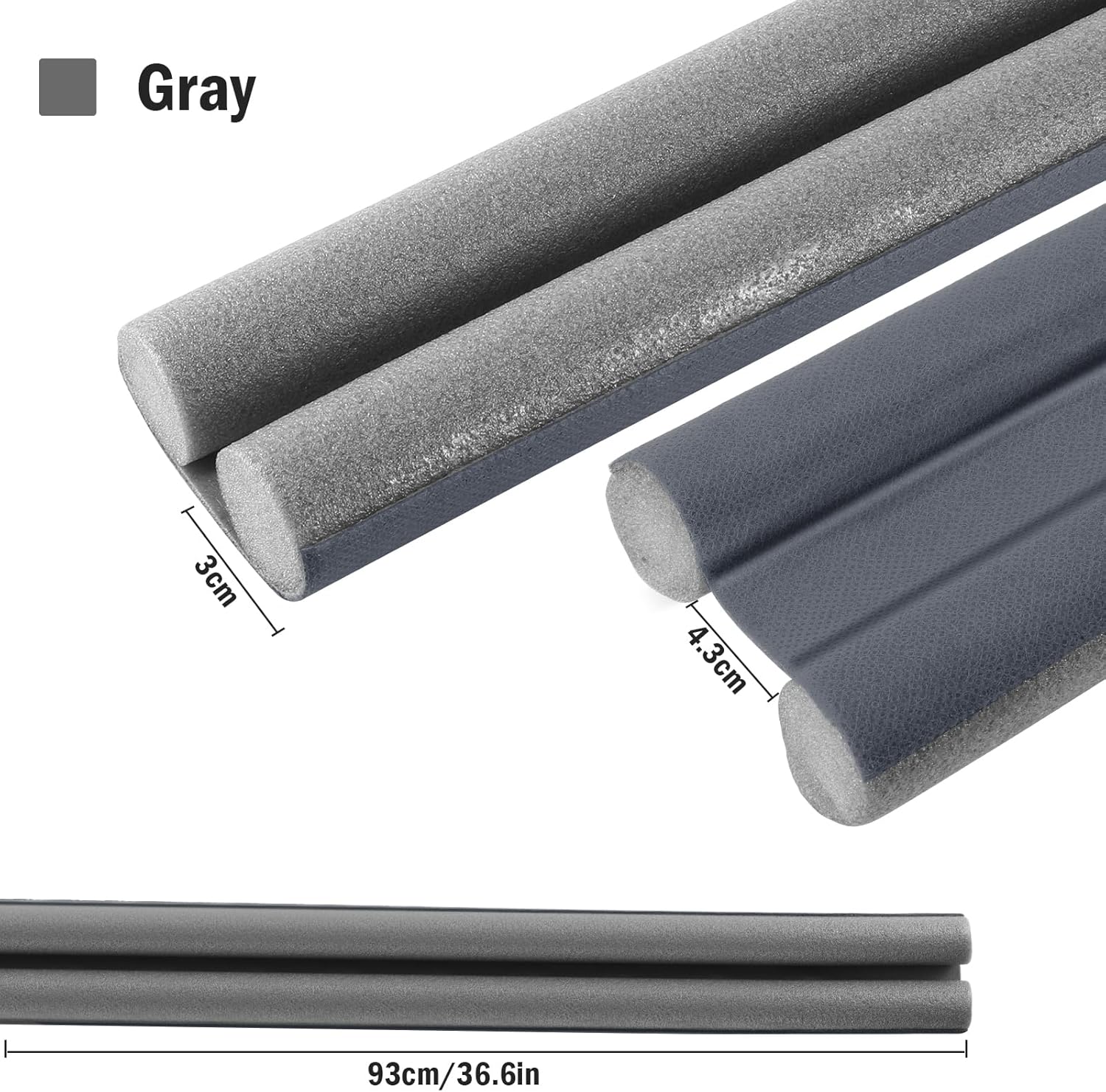Under Door Draft Blocker 36 Inch Black Door Seal