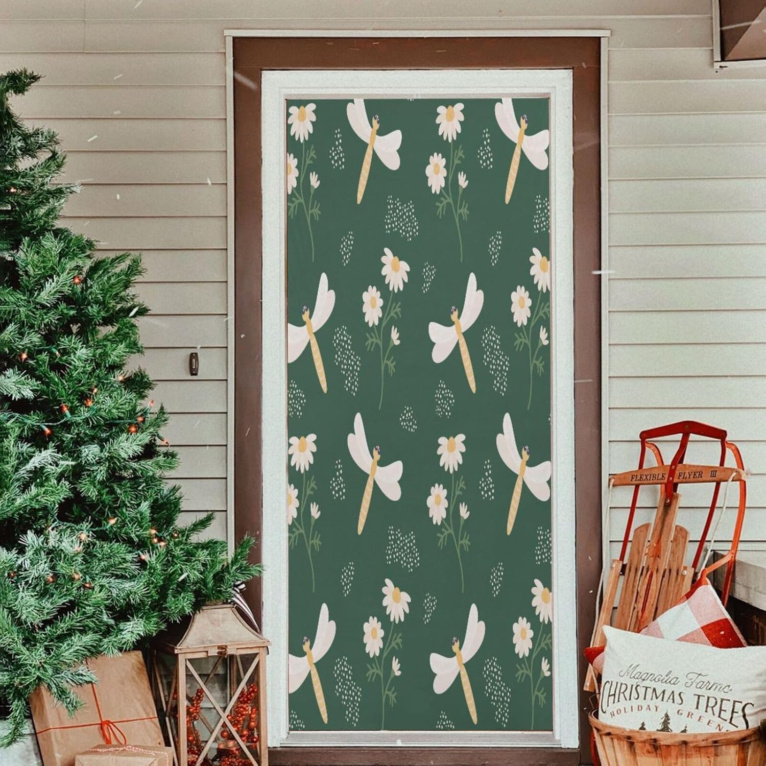 Susiyo Dragonfly Halloween Door Cover 32x79 in
