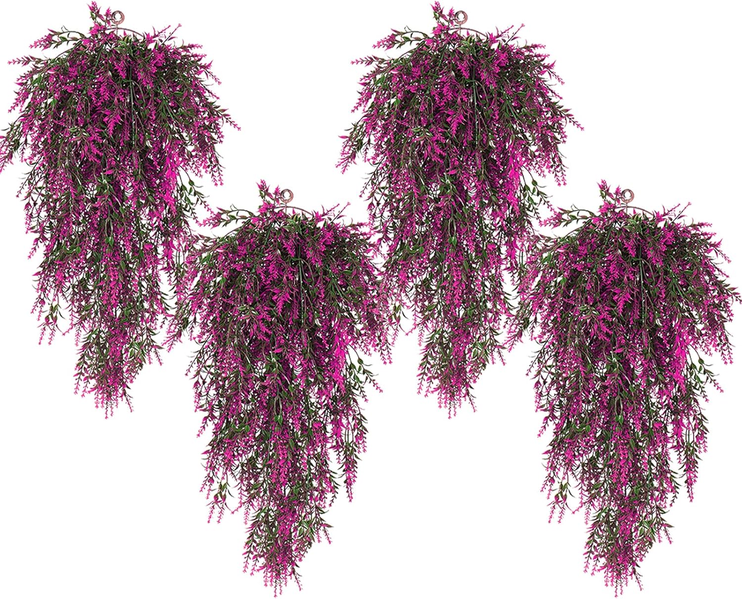 SJL Artificial Flower Hanging Vine Faux Lavender UV Resistant Decor
