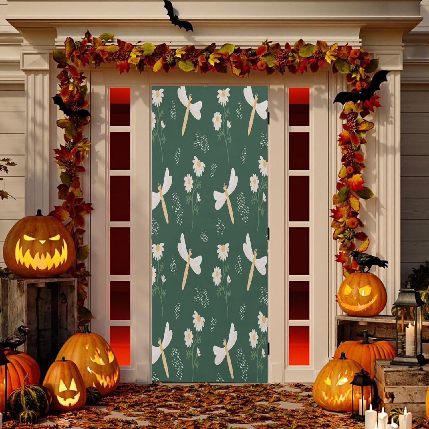 Susiyo Dragonfly Halloween Door Cover 32x79 in