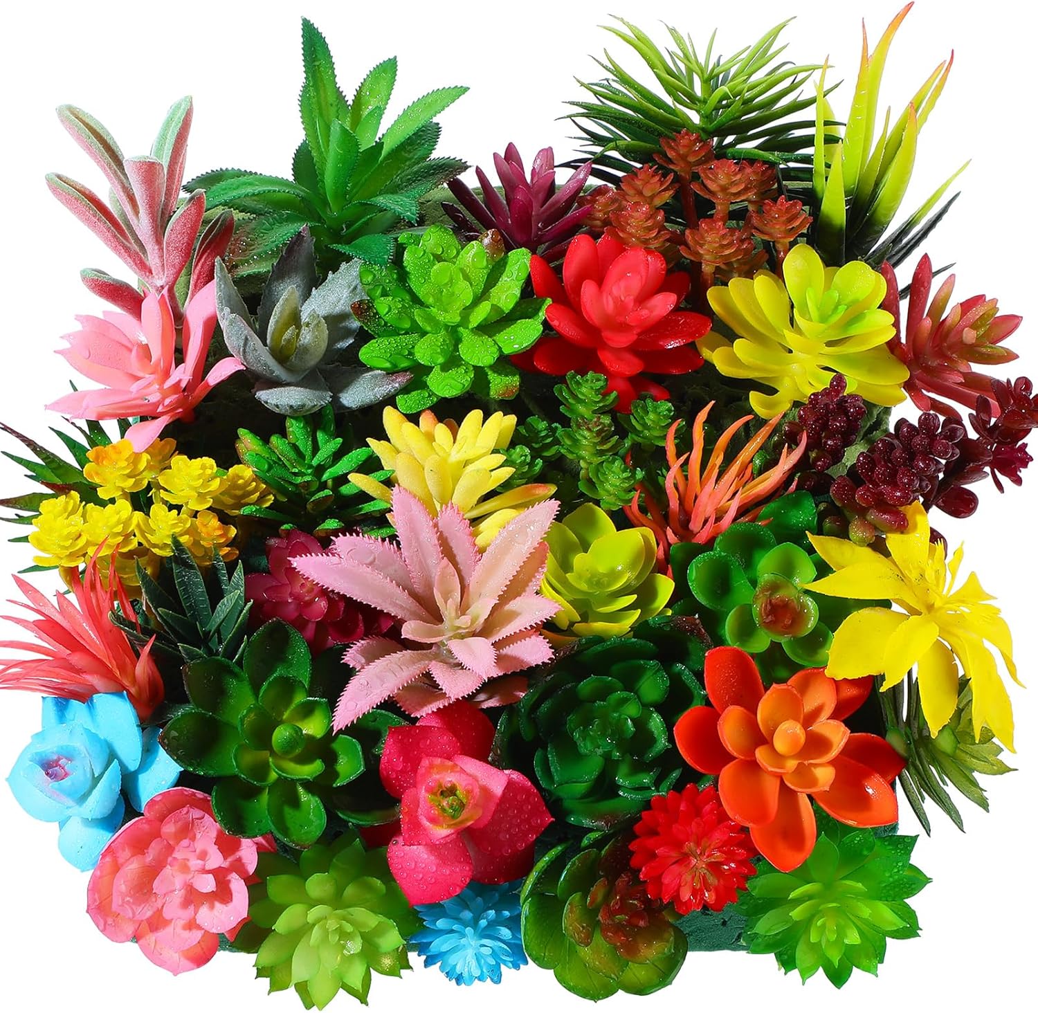 WILLBOND 38 Pcs Christmas Mini Artificial Succulents Bulk