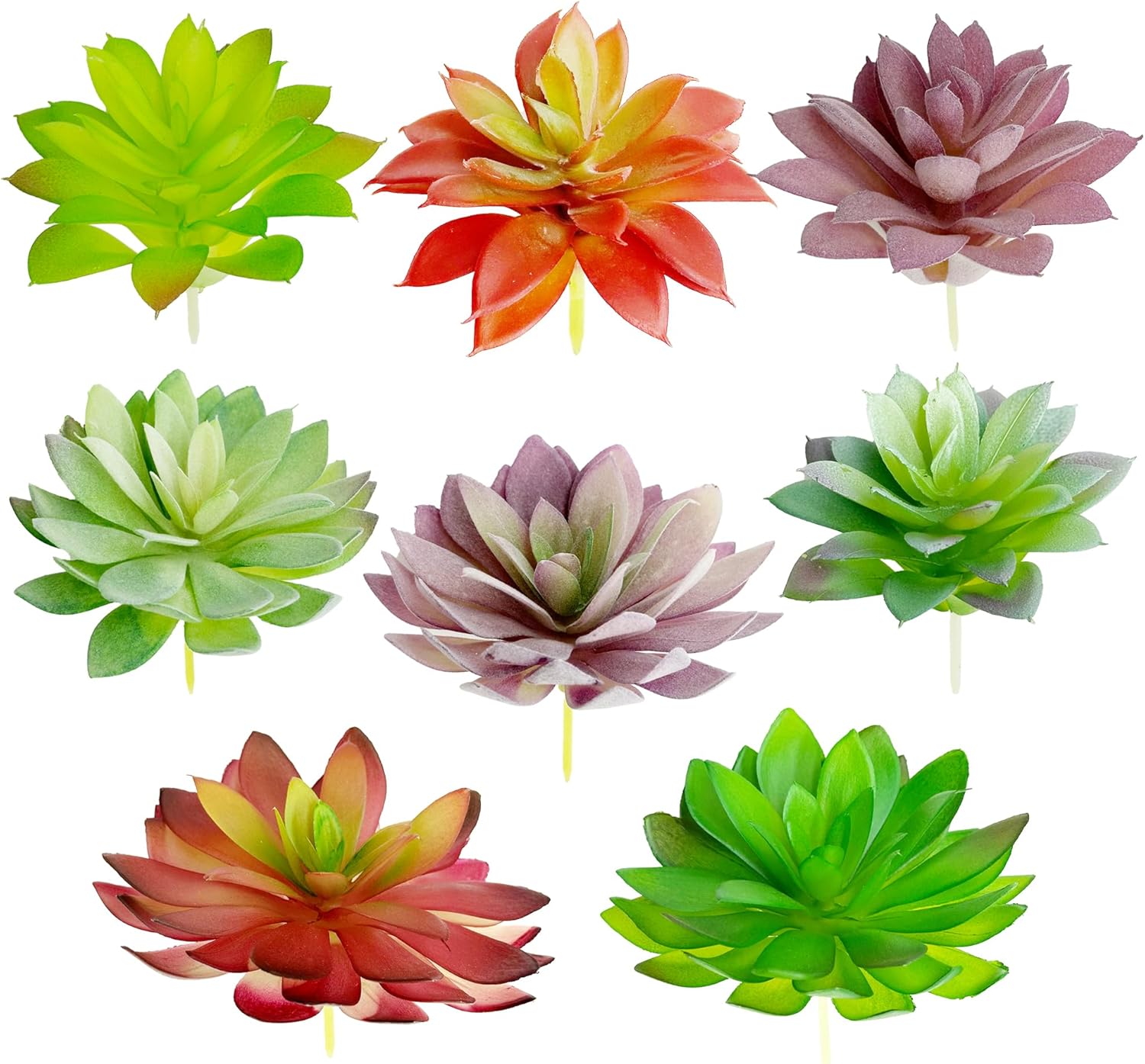 Woohome 8 Piece Fake Succulent Set for Decor
