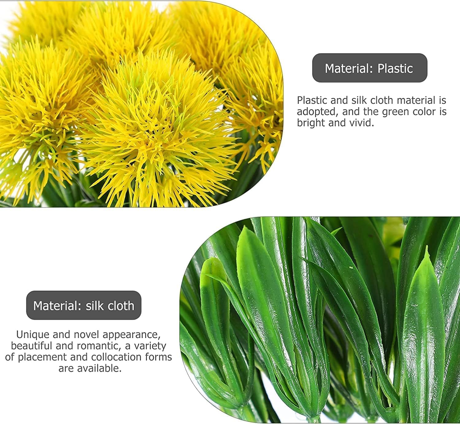 Artificial Flowers Set 10pcs for Home Decor and Table Arrangements