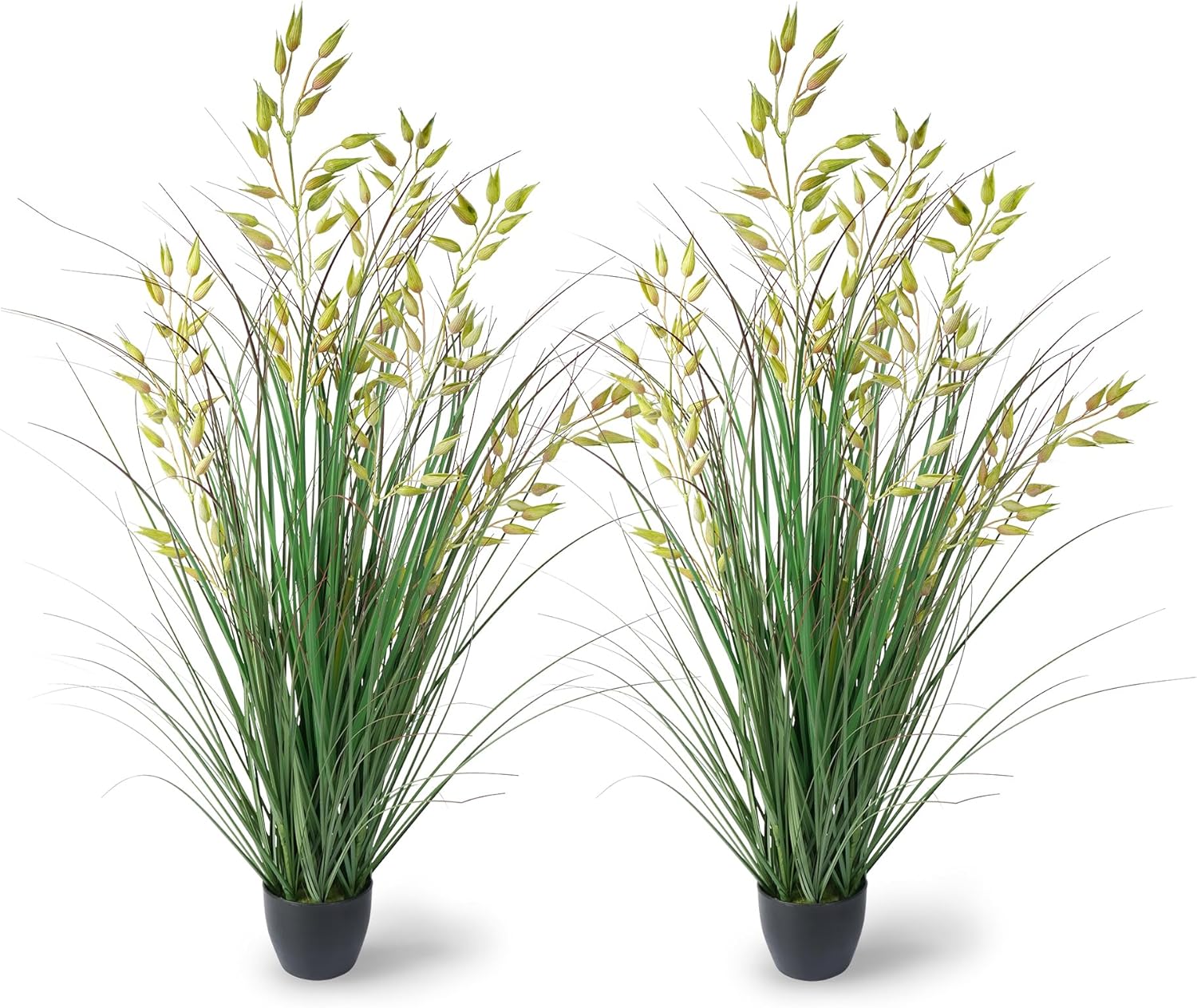 Silk Plants 2Pcs Tall Artificial Grass in Pot Decoration