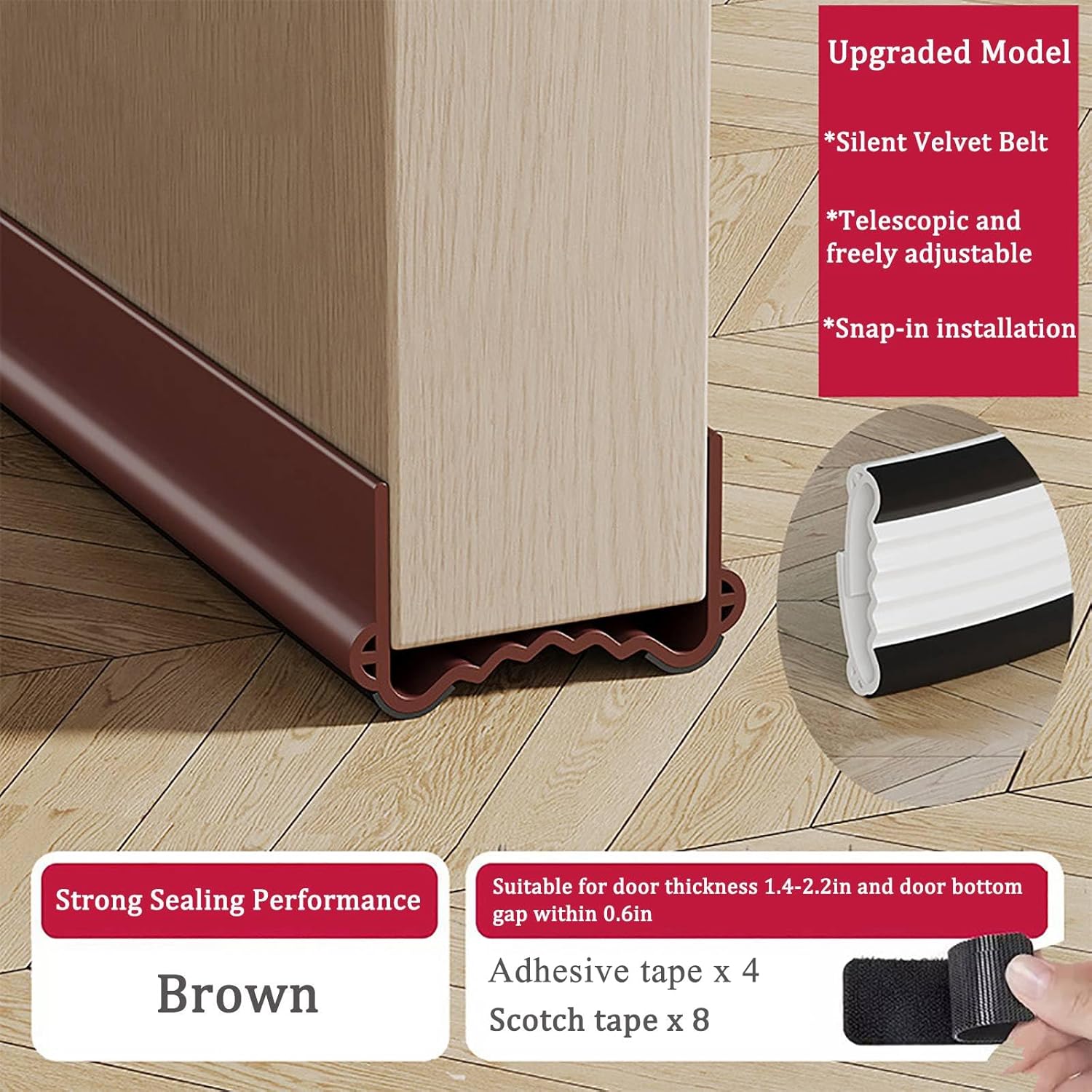 Lifeuping Door Draft Stopper 39 Inch Cuttable Seal Blocker