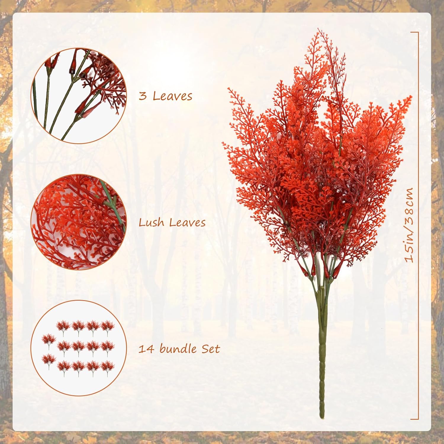 HIDARIRYO 14 Pcs Artificial Plants for Outdoor Decoration