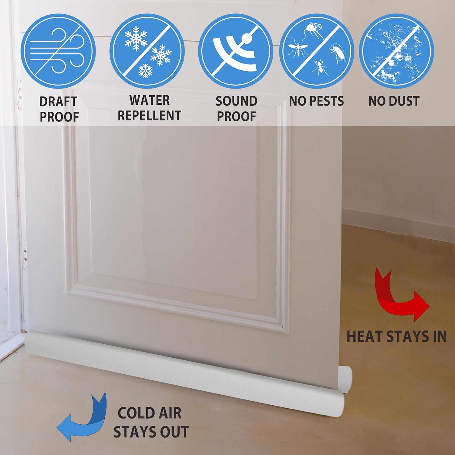 Twin Draft Guard Hug N Fit Dual Draft Stopper