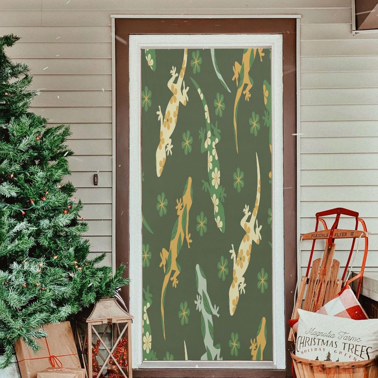 Susiyo Ornate Lizards Halloween Door Cover