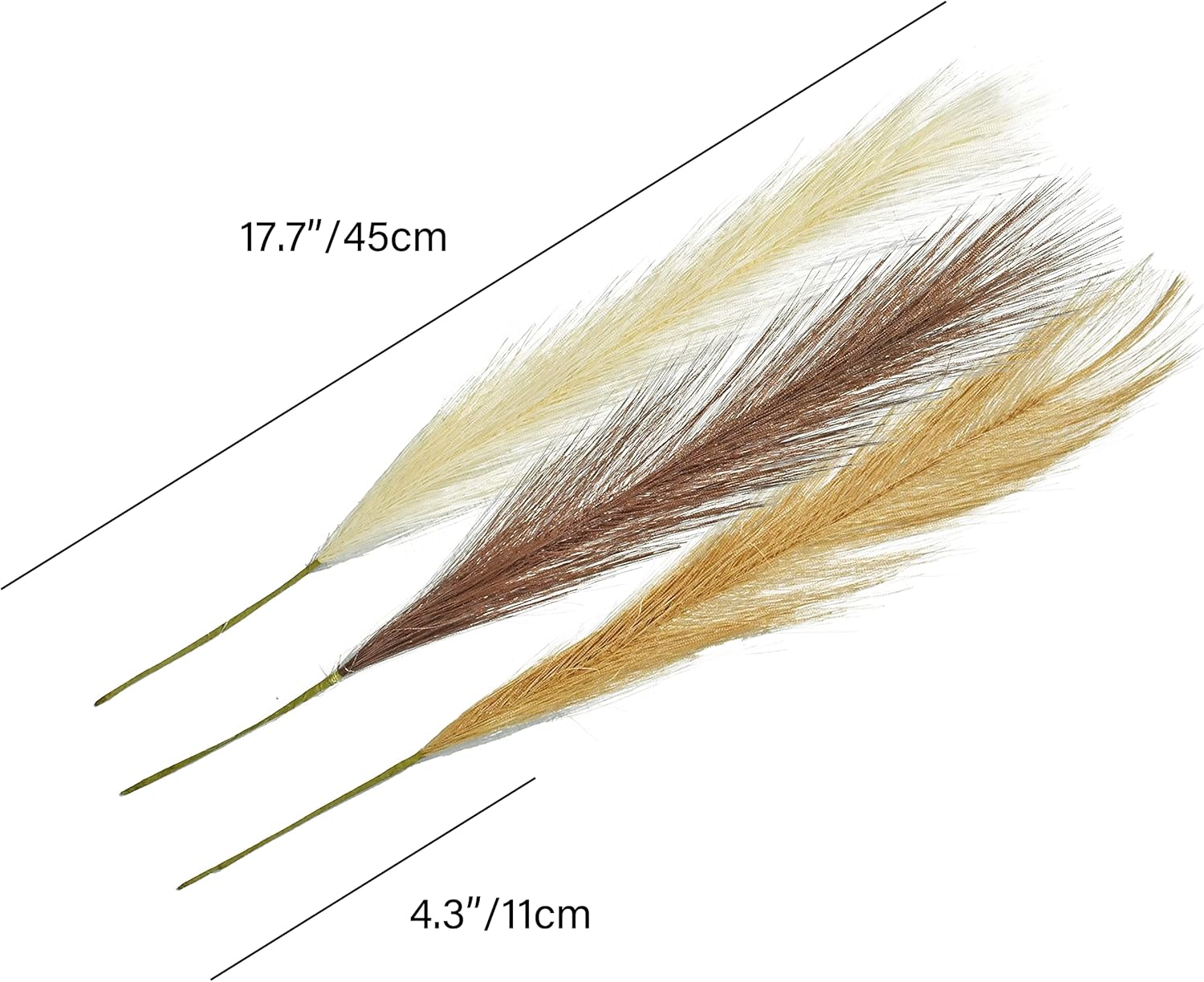 Mandys Shades of Brown Silk Pampas Grass Bouquet 20 Stems