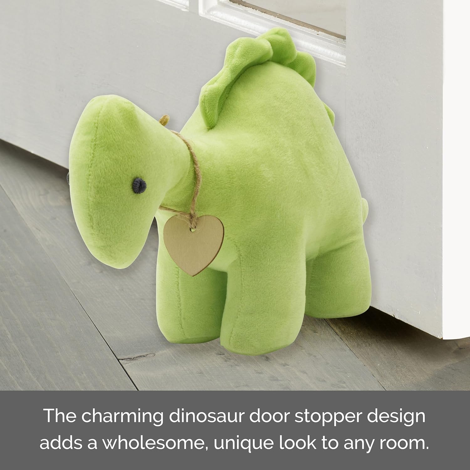 Elements Plush Weighted Green Dinosaur Door Stopper 122x433x689 Inch