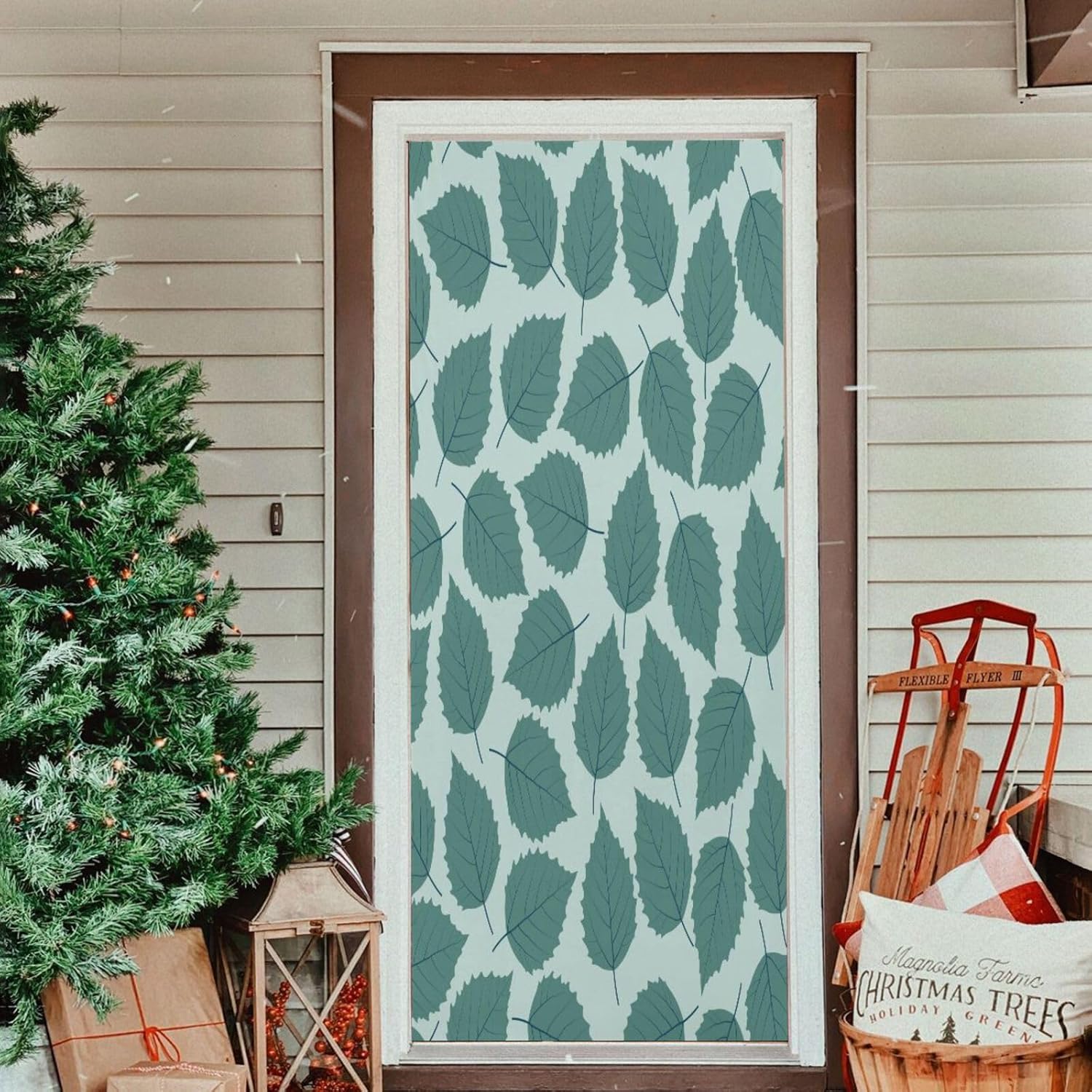 Susiyo Leaf Halloween Door Cover 32x79 in