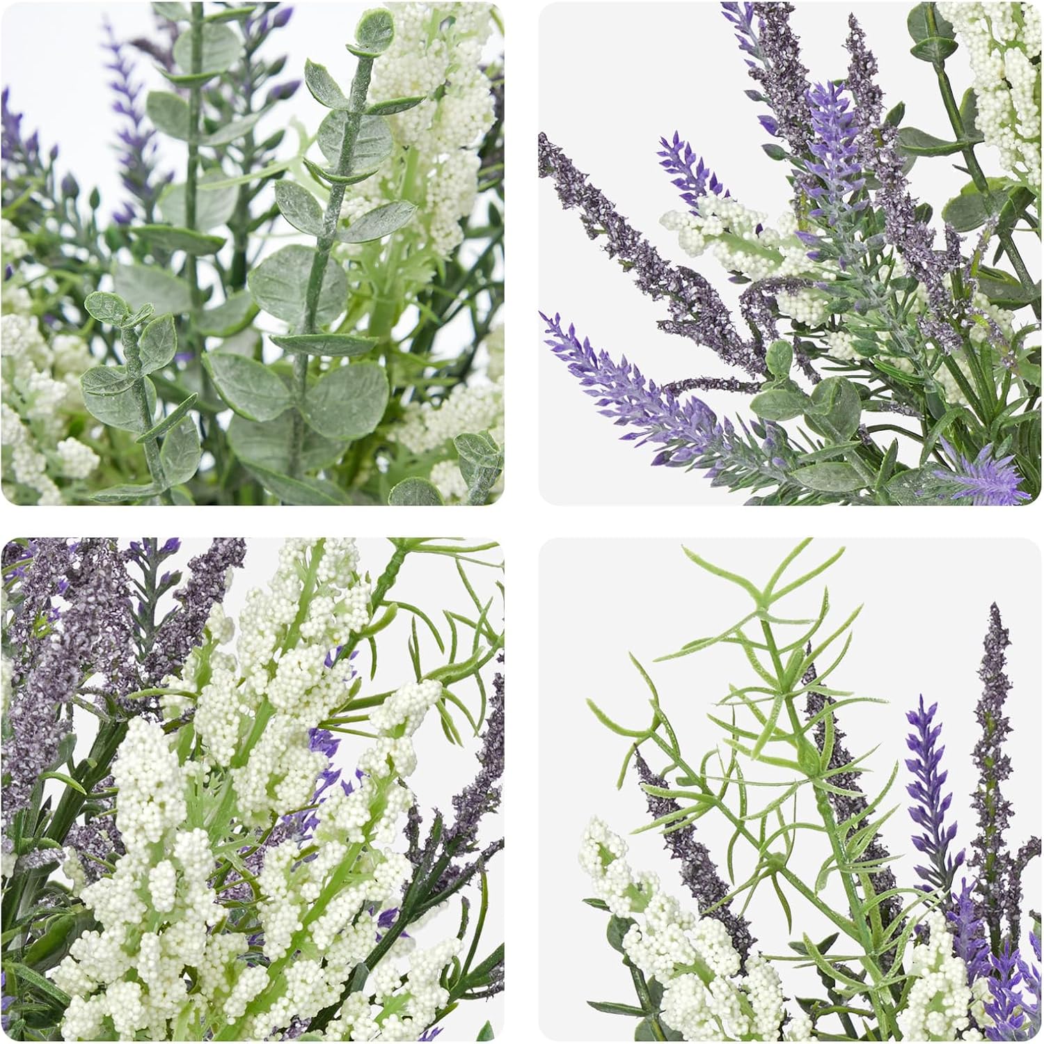 Hollyone 3 Bundle Artificial Lavender Stems Bouquet