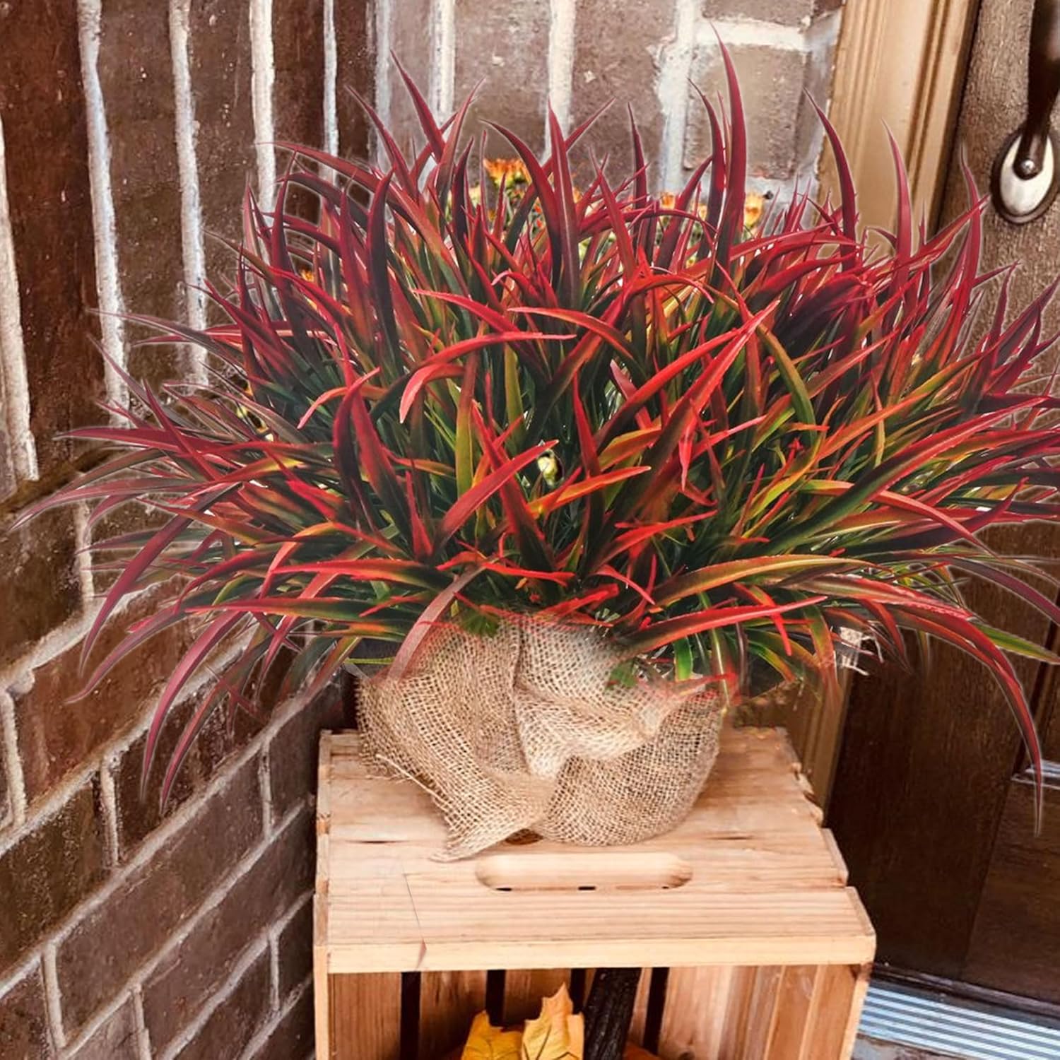 12 Bundles Artificial Fall Plants for Outdoor Decor