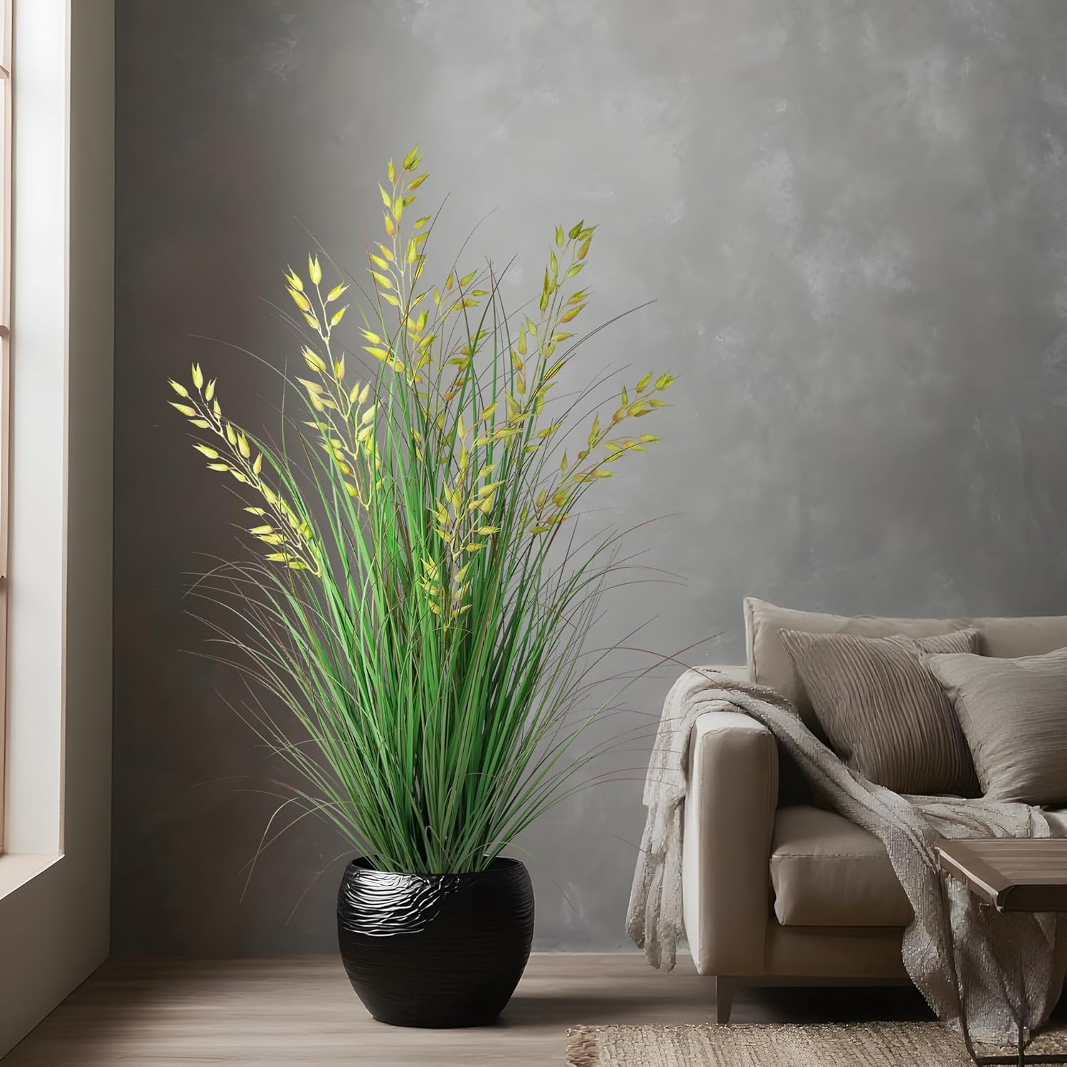 Tall Artificial Wheat Grass Plant for Indoor and Outdoor Decor 47 Inches 1PCS