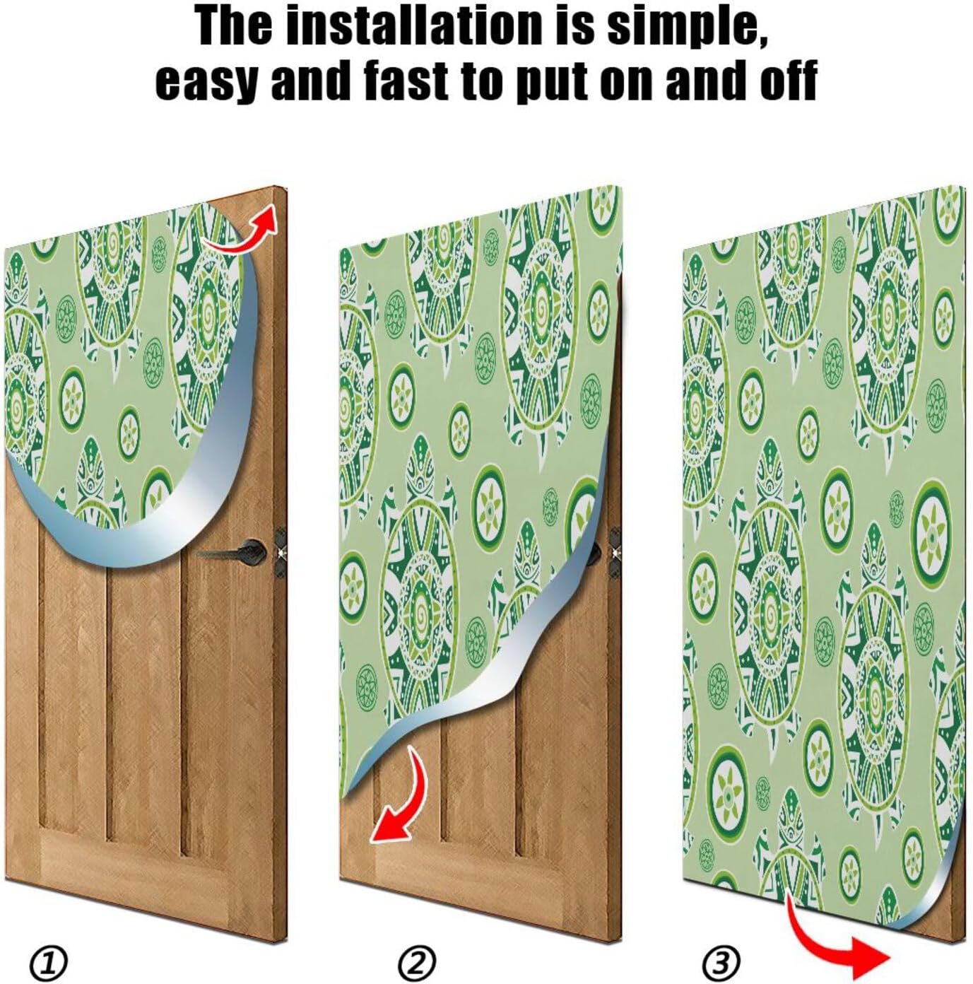 Susiyo Turtles and Flowers Halloween Door Cover