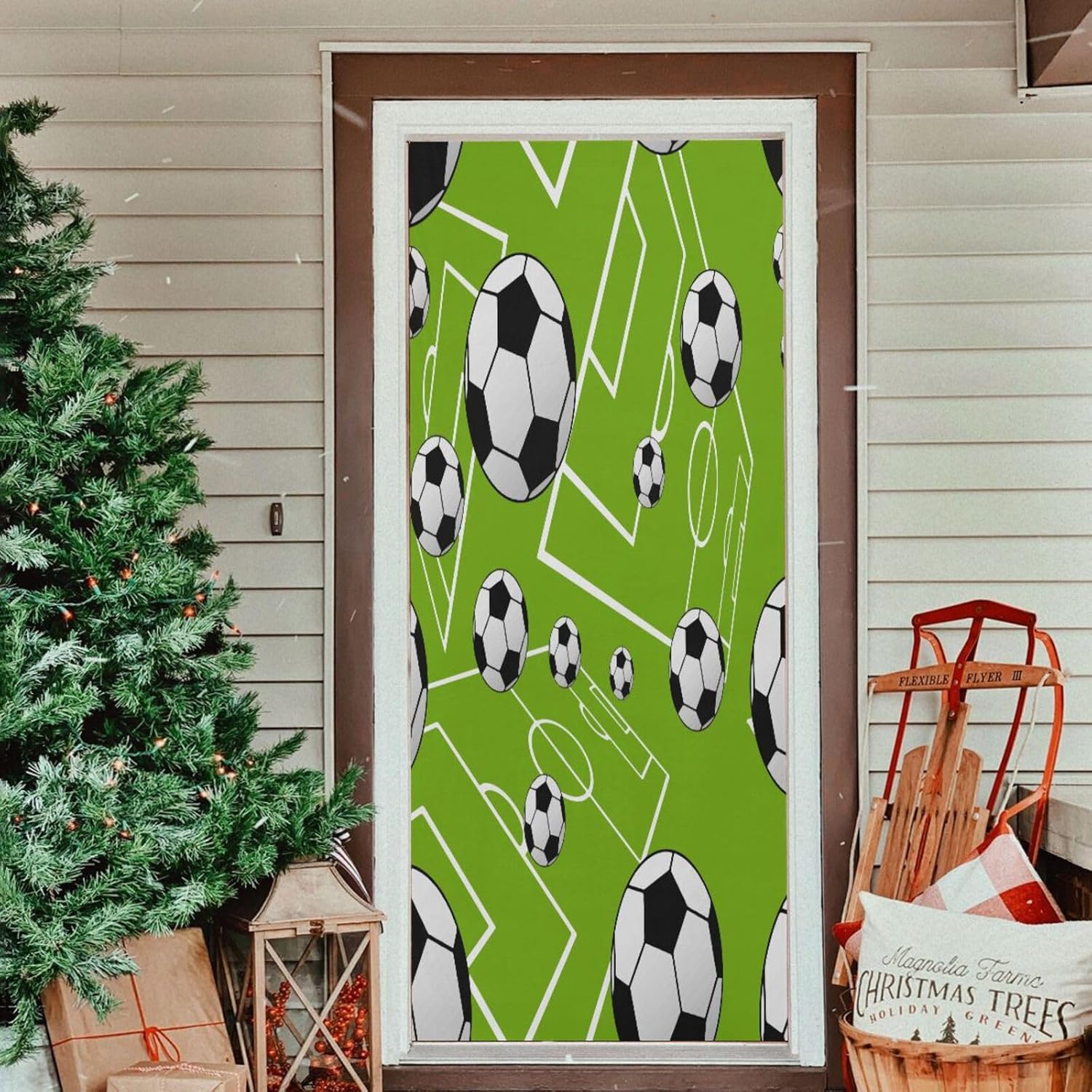 Susiyo Cute Soccer Balls Door Cover 36x98 in