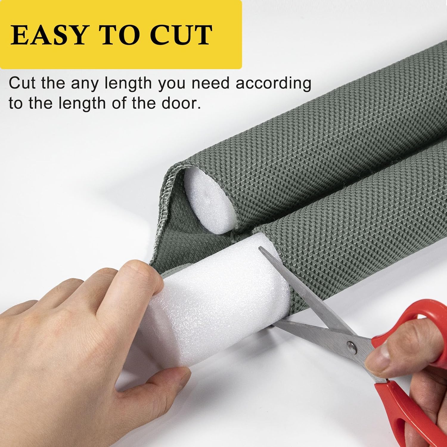 Fowong 32 Inch Adjustable Draft Stopper with Hook Patch