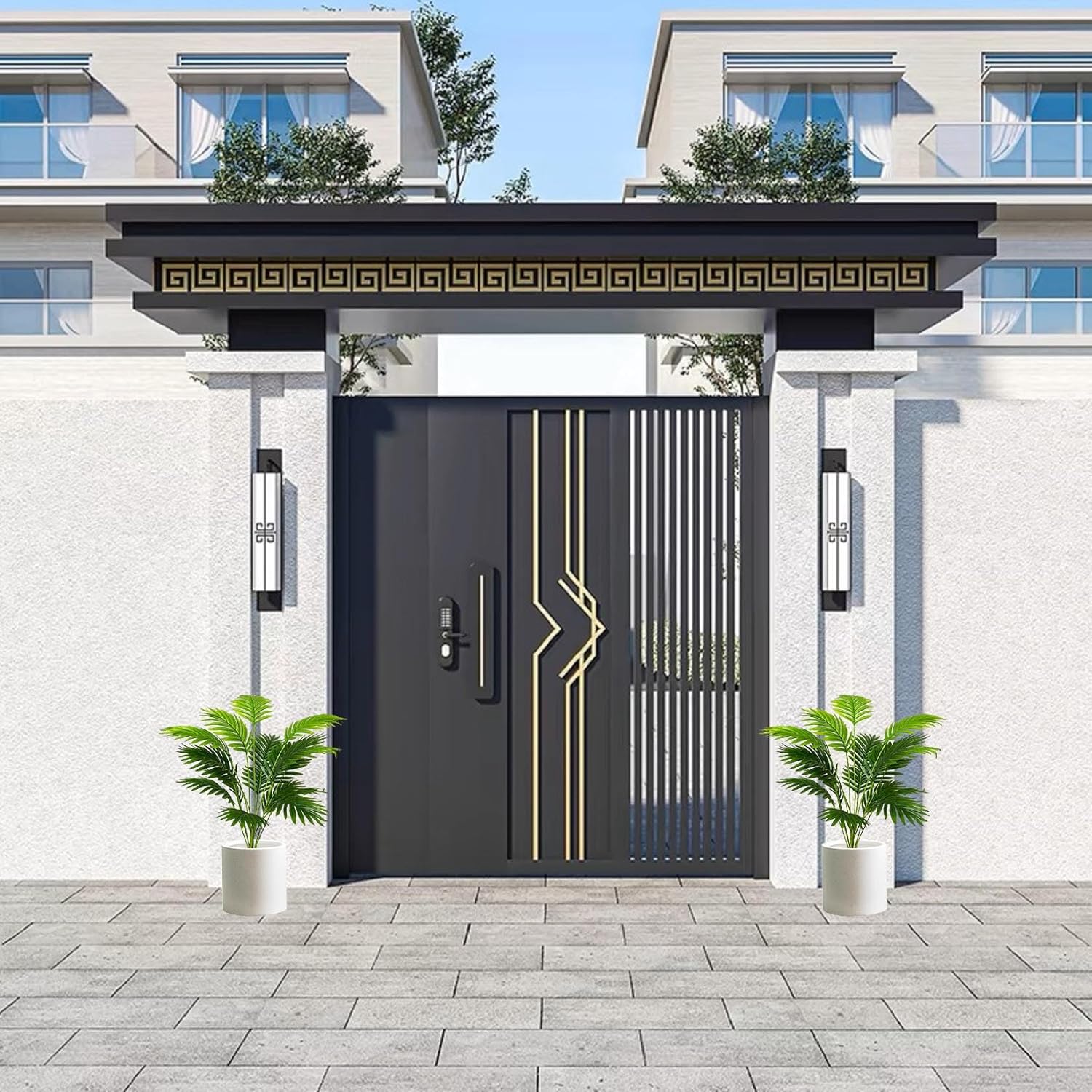 Artificial Areca Palm Tree 31 Inch Silk Faux Plant for Home Decor