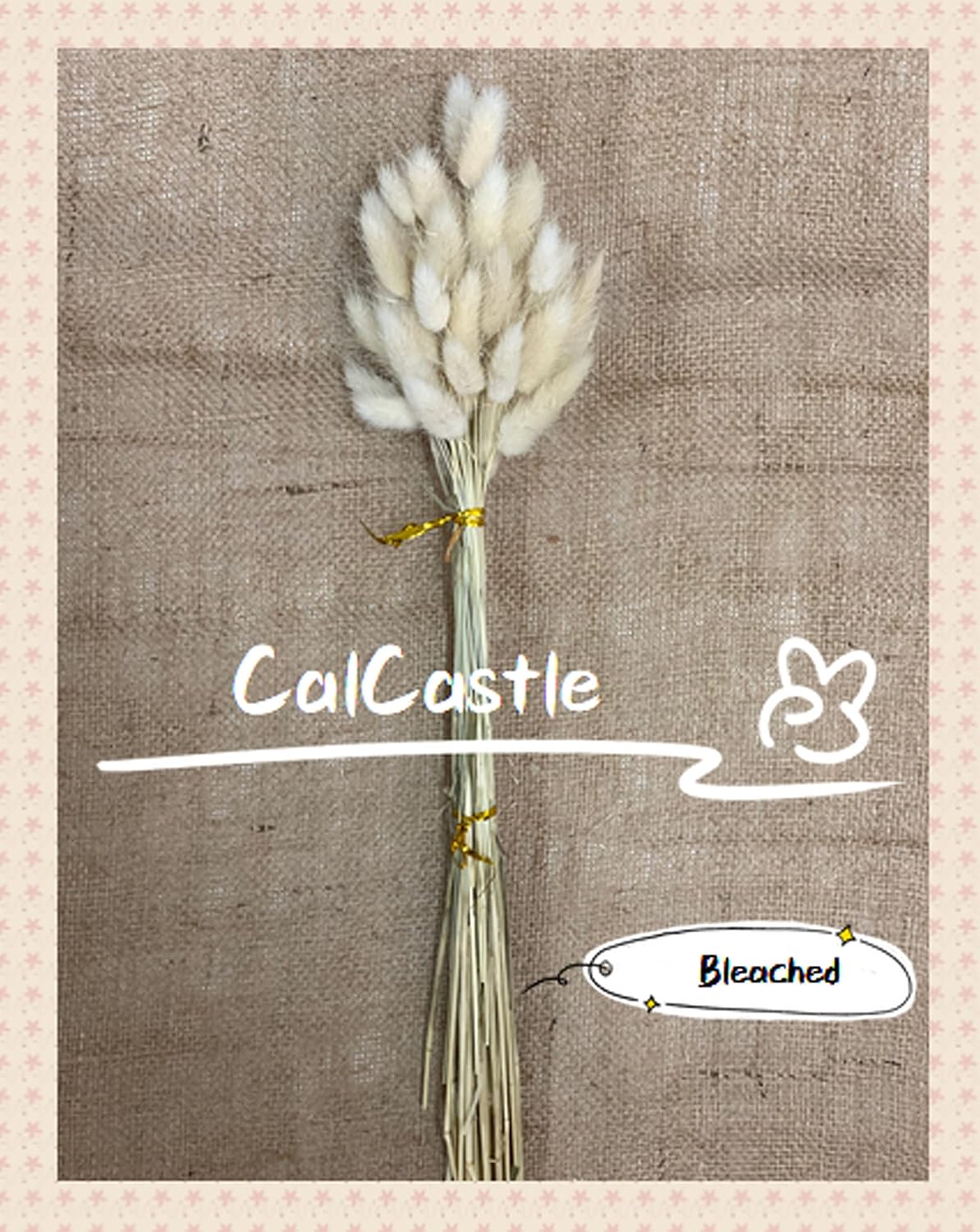 25 Inch 100 Pcs Ivory Dried Bunny Tail Artificial Flowers