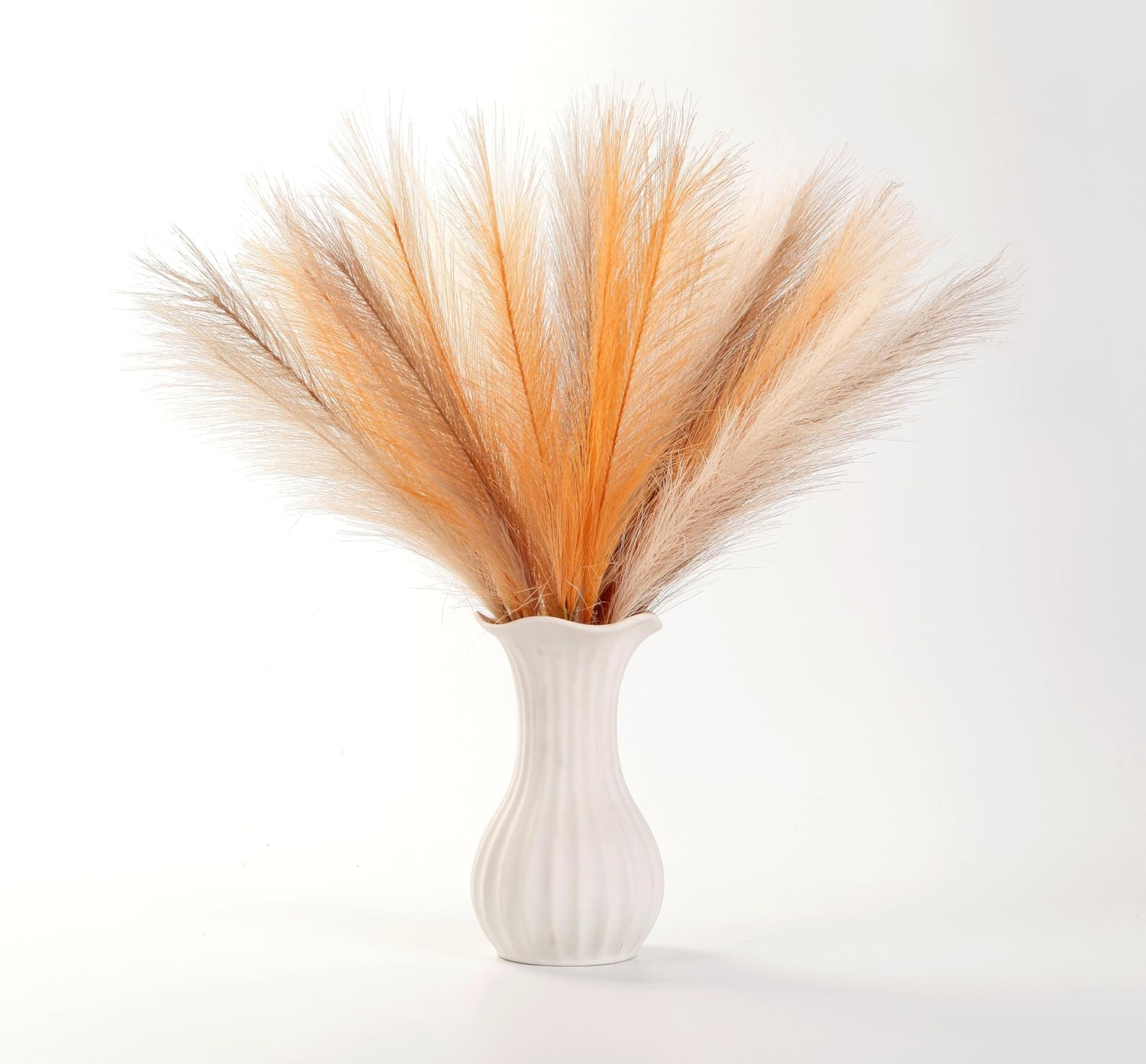 Acfruits 30 Pcs Faux Pampas Grass 17 Inch Decor