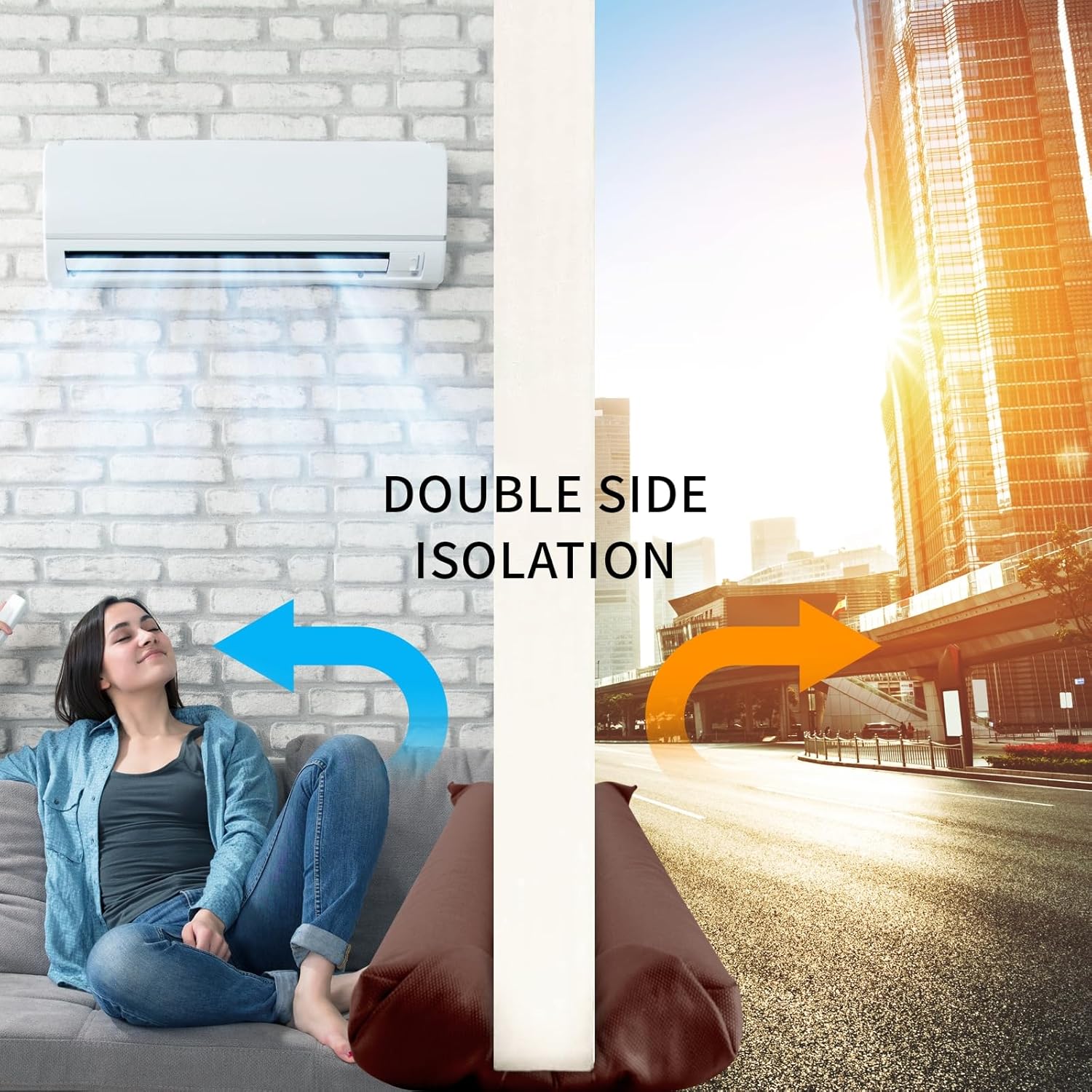 Under Door Draft Stopper 36 Inch Double Sided Noise Blocker