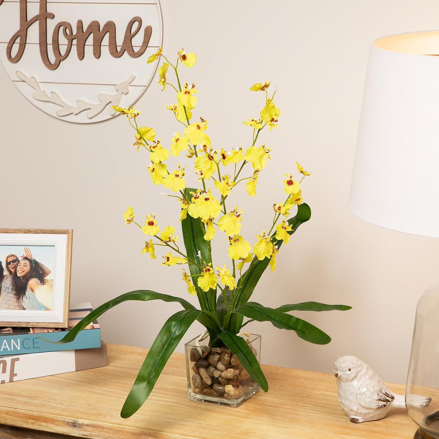 Northlight 235 Inch Yellow Artificial Oncidium Orchid