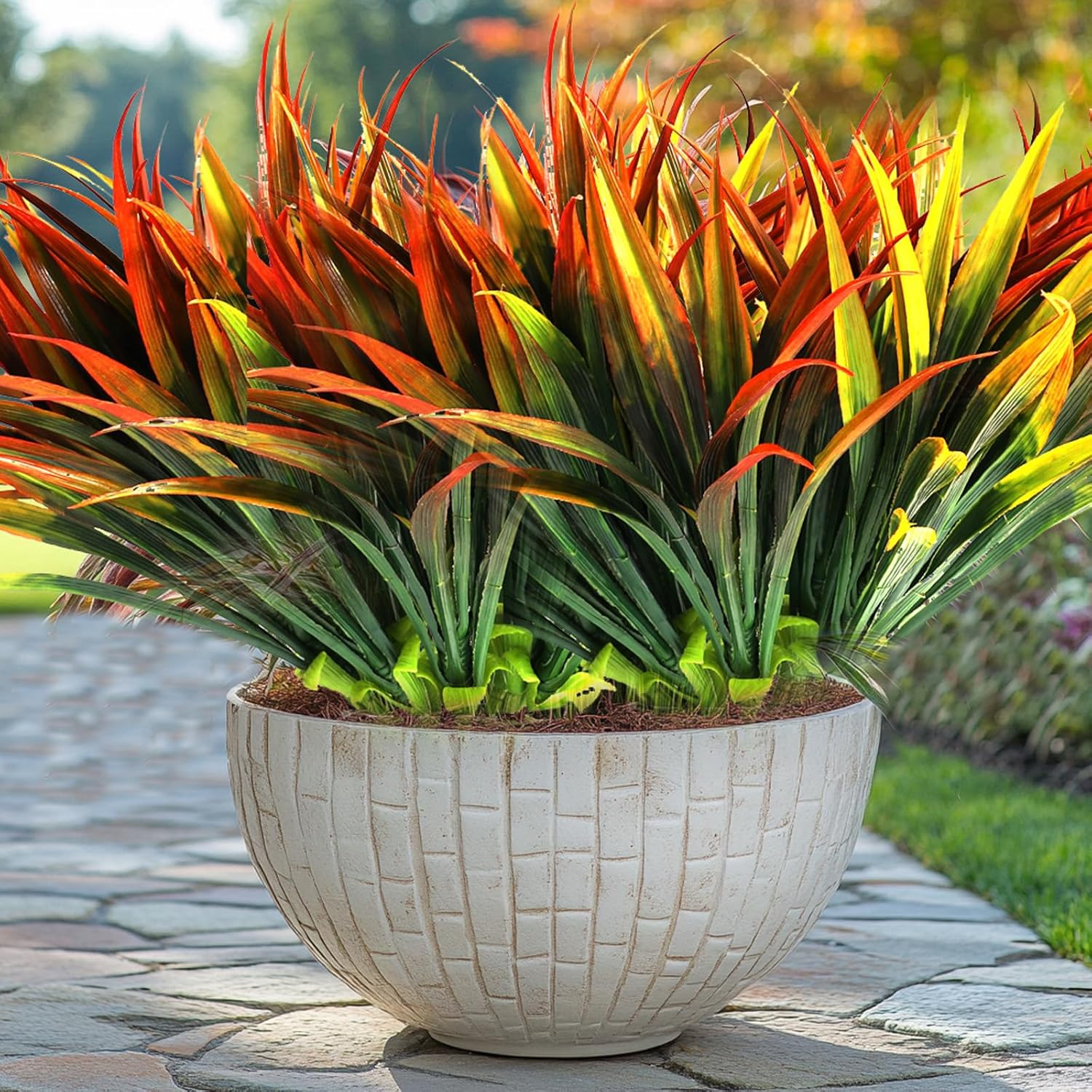 Kingsboomy 12pcs Artificial Grass Outdoor Decor