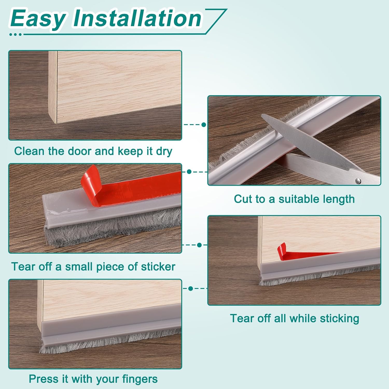 Uxcell Door Sweep 12 x 40 White 1 Pcs
